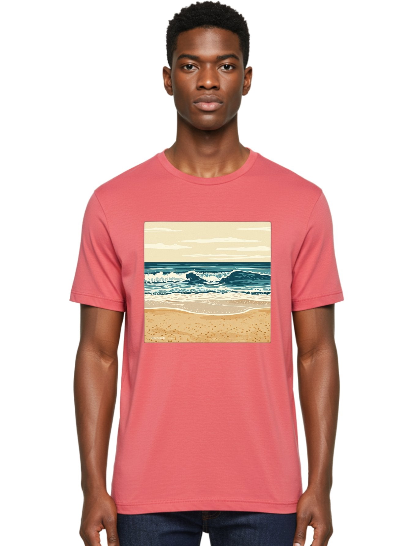 Unplugged-Beach-Scene Men'S Graphic Tee, 100% Cotton, Comfortable Casual Summer Wear, Machine Washable, Vintage Camera, Old Camera, Antique Camera, Black Camera, Classic Photography, Photography Equipment, Nostalgic Device, Film Camera, Bal551 18