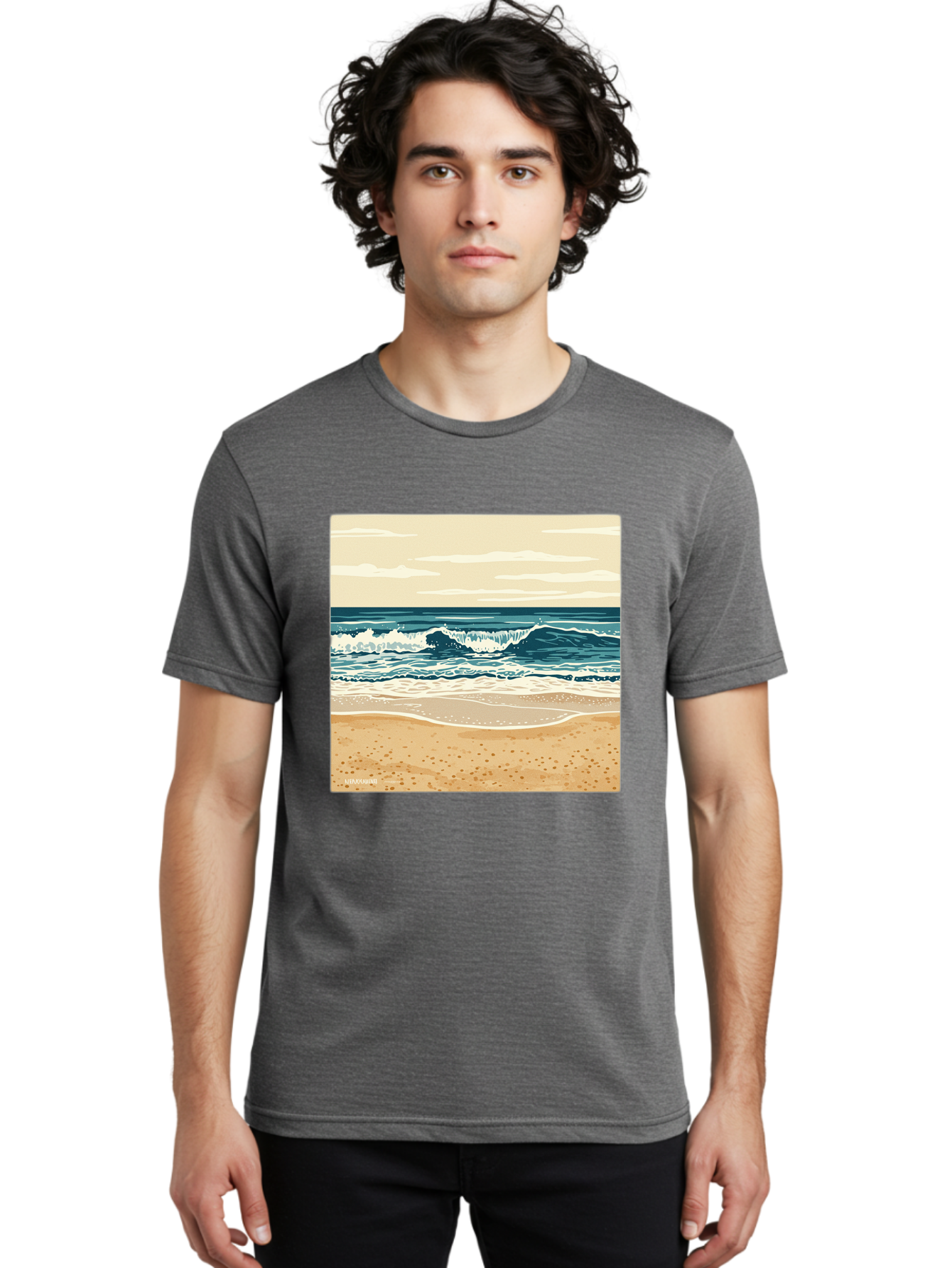Unplugged-Beach-Scene Men'S Graphic Tee, 100% Cotton, Comfortable Casual Summer Wear, Machine Washable, Vintage Camera, Old Camera, Antique Camera, Black Camera, Classic Photography, Photography Equipment, Nostalgic Device, Film Camera, Bal551 29