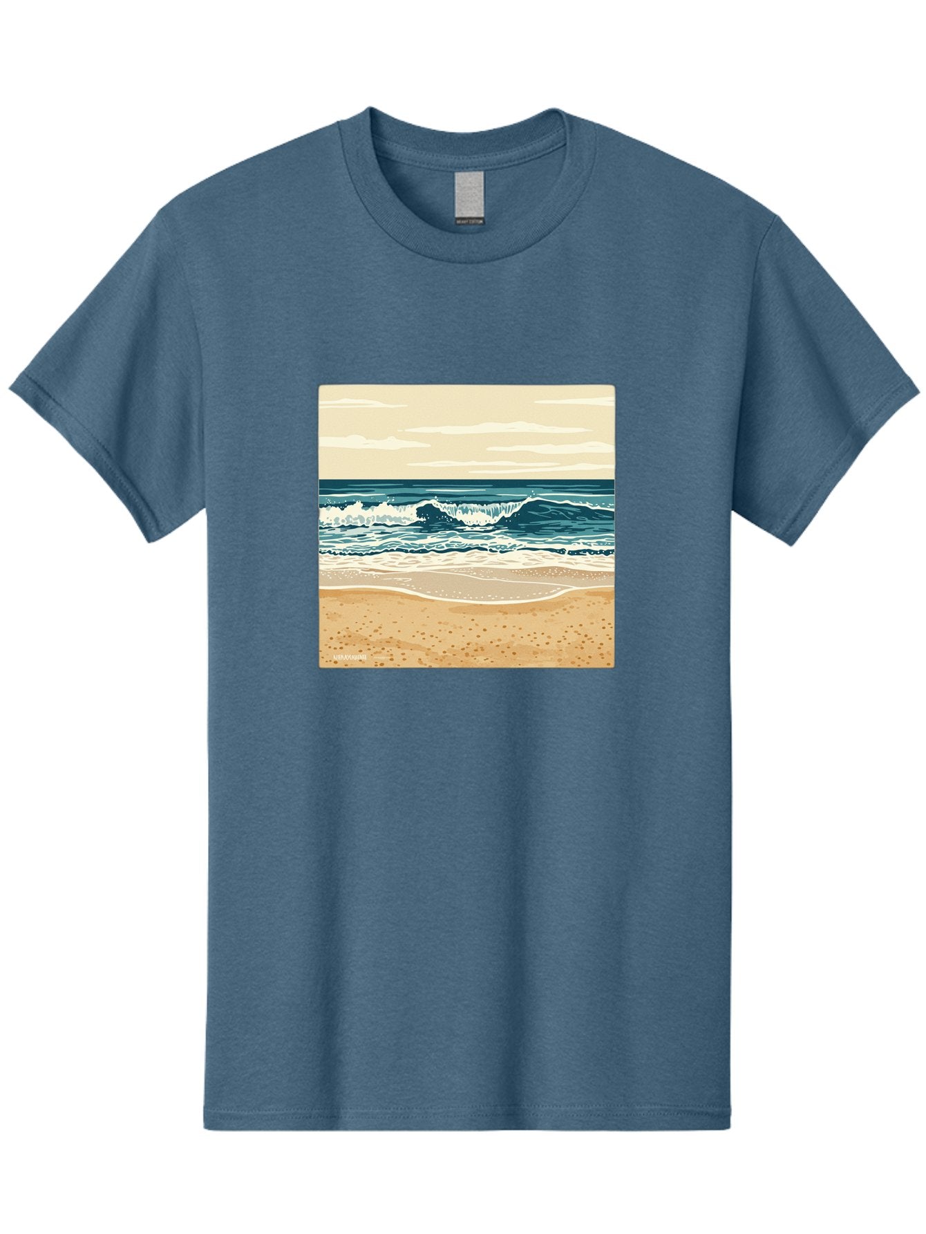Unplugged-Beach-Scene Men'S Graphic Tee, 100% Cotton, Comfortable Casual Summer Wear, Machine Washable, Vintage Camera, Old Camera, Antique Camera, Black Camera, Classic Photography, Photography Equipment, Nostalgic Device, Film Camera, Bal551 9