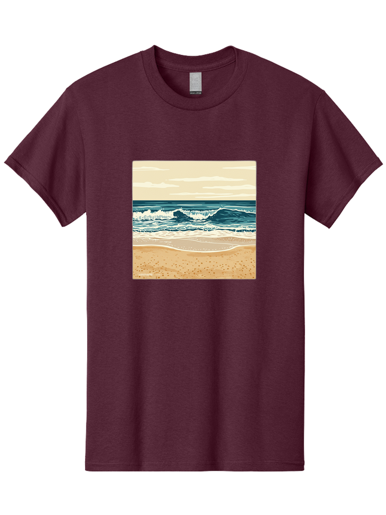 Unplugged-Beach-Scene Men'S Graphic Tee, 100% Cotton, Comfortable Casual Summer Wear, Machine Washable, Vintage Camera, Old Camera, Antique Camera, Black Camera, Classic Photography, Photography Equipment, Nostalgic Device, Film Camera, Bal551
