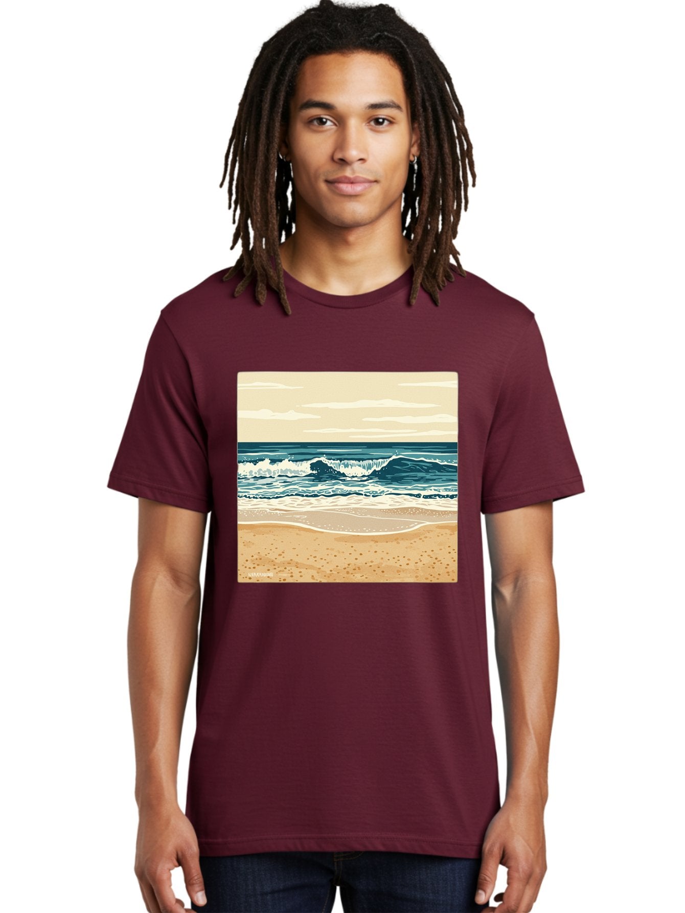 Unplugged-Beach-Scene Men'S Graphic Tee, 100% Cotton, Comfortable Casual Summer Wear, Machine Washable, Vintage Camera, Old Camera, Antique Camera, Black Camera, Classic Photography, Photography Equipment, Nostalgic Device, Film Camera, Bal551 29
