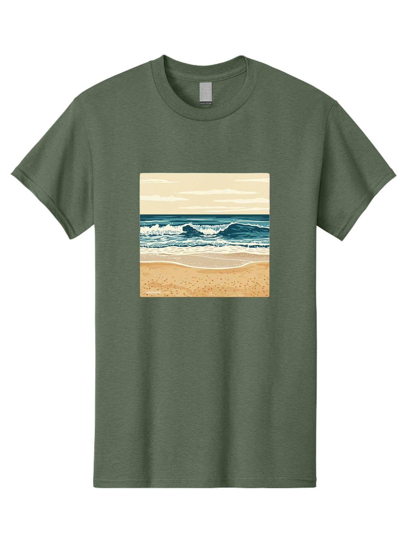 Unplugged-Beach-Scene Men'S Graphic Tee, 100% Cotton, Comfortable Casual Summer Wear, Machine Washable, Vintage Camera, Old Camera, Antique Camera, Black Camera, Classic Photography, Photography Equipment, Nostalgic Device, Film Camera, Bal551 5