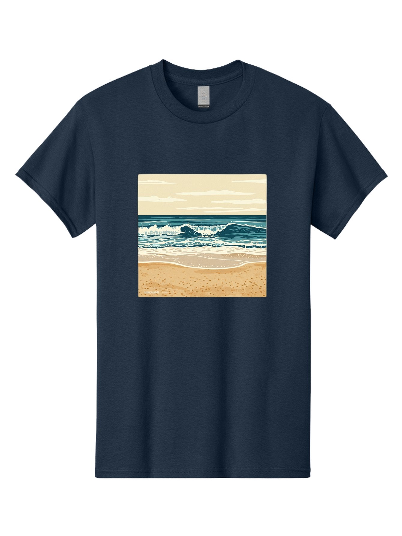 Unplugged-Beach-Scene Men'S Graphic Tee, 100% Cotton, Comfortable Casual Summer Wear, Machine Washable, Vintage Camera, Old Camera, Antique Camera, Black Camera, Classic Photography, Photography Equipment, Nostalgic Device, Film Camera, Bal551 7