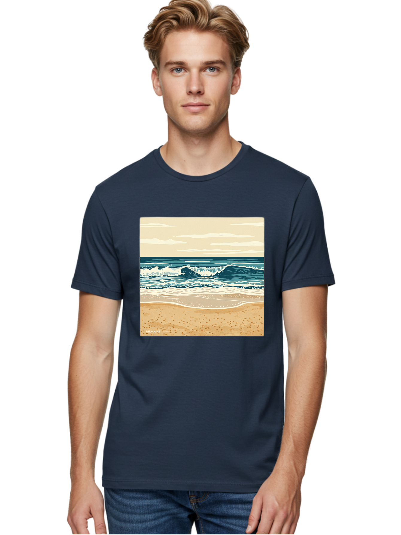 Unplugged-Beach-Scene Men'S Graphic Tee, 100% Cotton, Comfortable Casual Summer Wear, Machine Washable, Vintage Camera, Old Camera, Antique Camera, Black Camera, Classic Photography, Photography Equipment, Nostalgic Device, Film Camera, Bal551 28