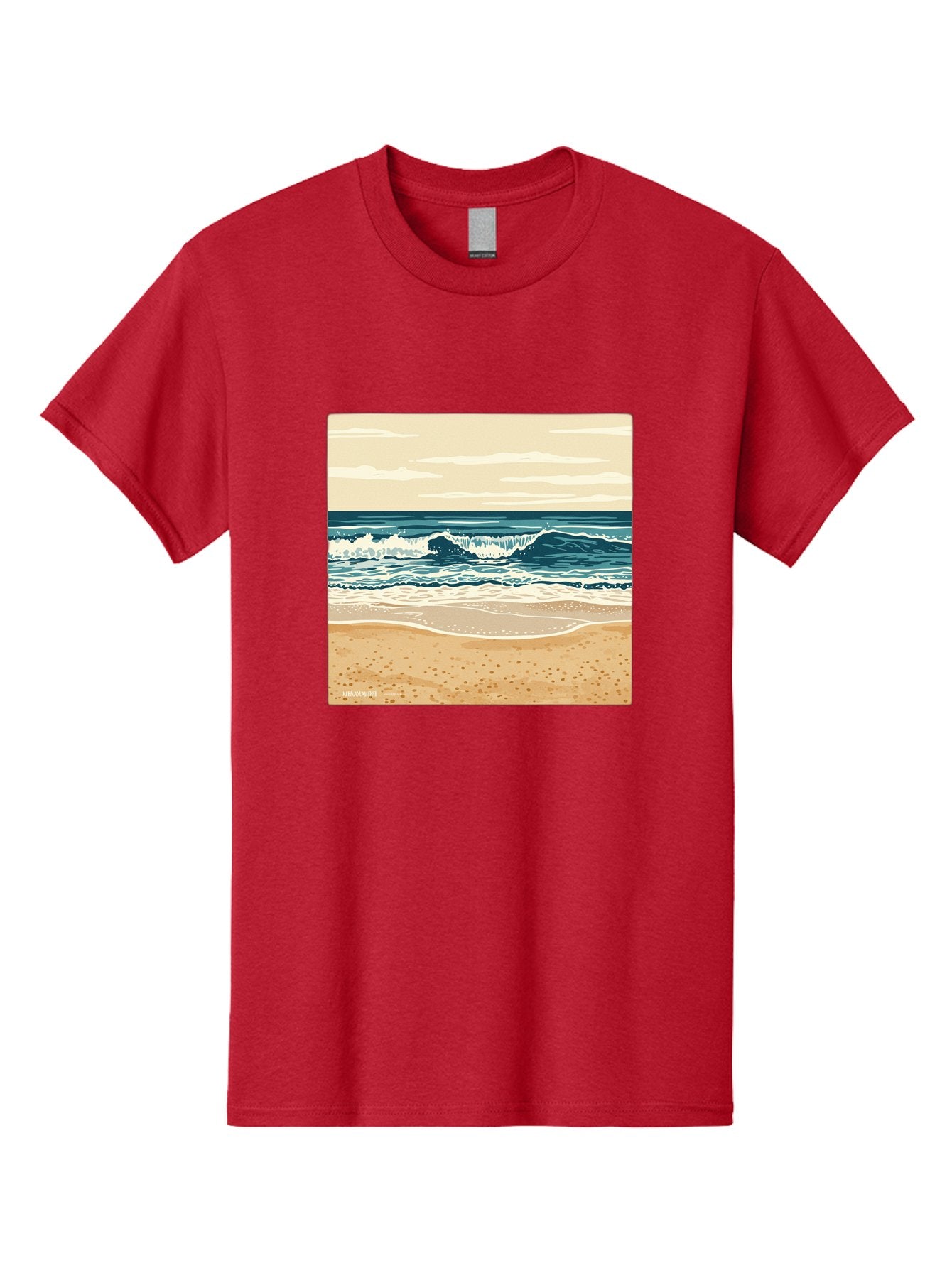 Unplugged-Beach-Scene Men'S Graphic Tee, 100% Cotton, Comfortable Casual Summer Wear, Machine Washable, Vintage Camera, Old Camera, Antique Camera, Black Camera, Classic Photography, Photography Equipment, Nostalgic Device, Film Camera, Bal551 11