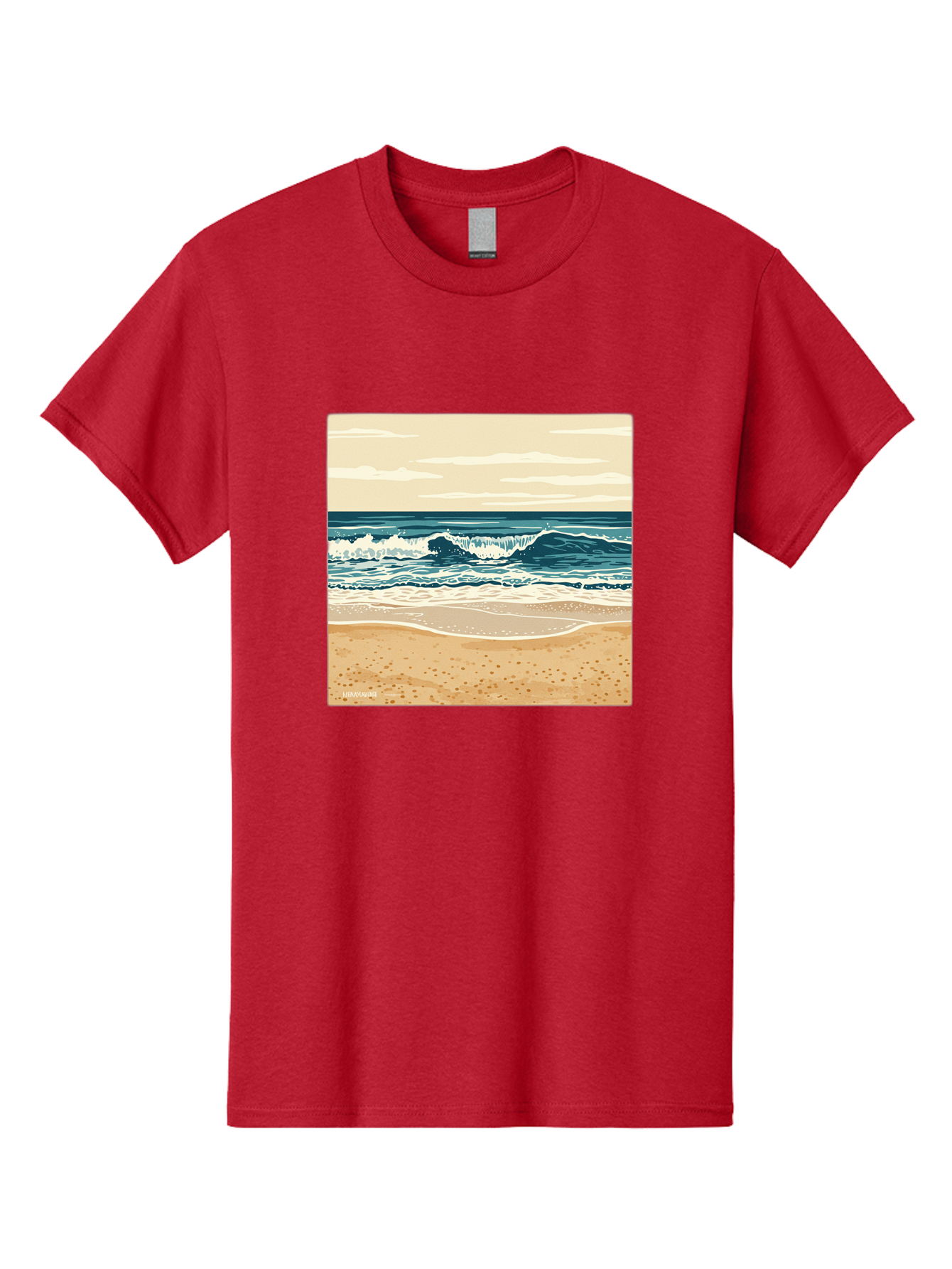 Unplugged-Beach-Scene Men'S Graphic Tee, 100% Cotton, Comfortable Casual Summer Wear, Machine Washable, Vintage Camera, Old Camera, Antique Camera, Black Camera, Classic Photography, Photography Equipment, Nostalgic Device, Film Camera, Bal551 4