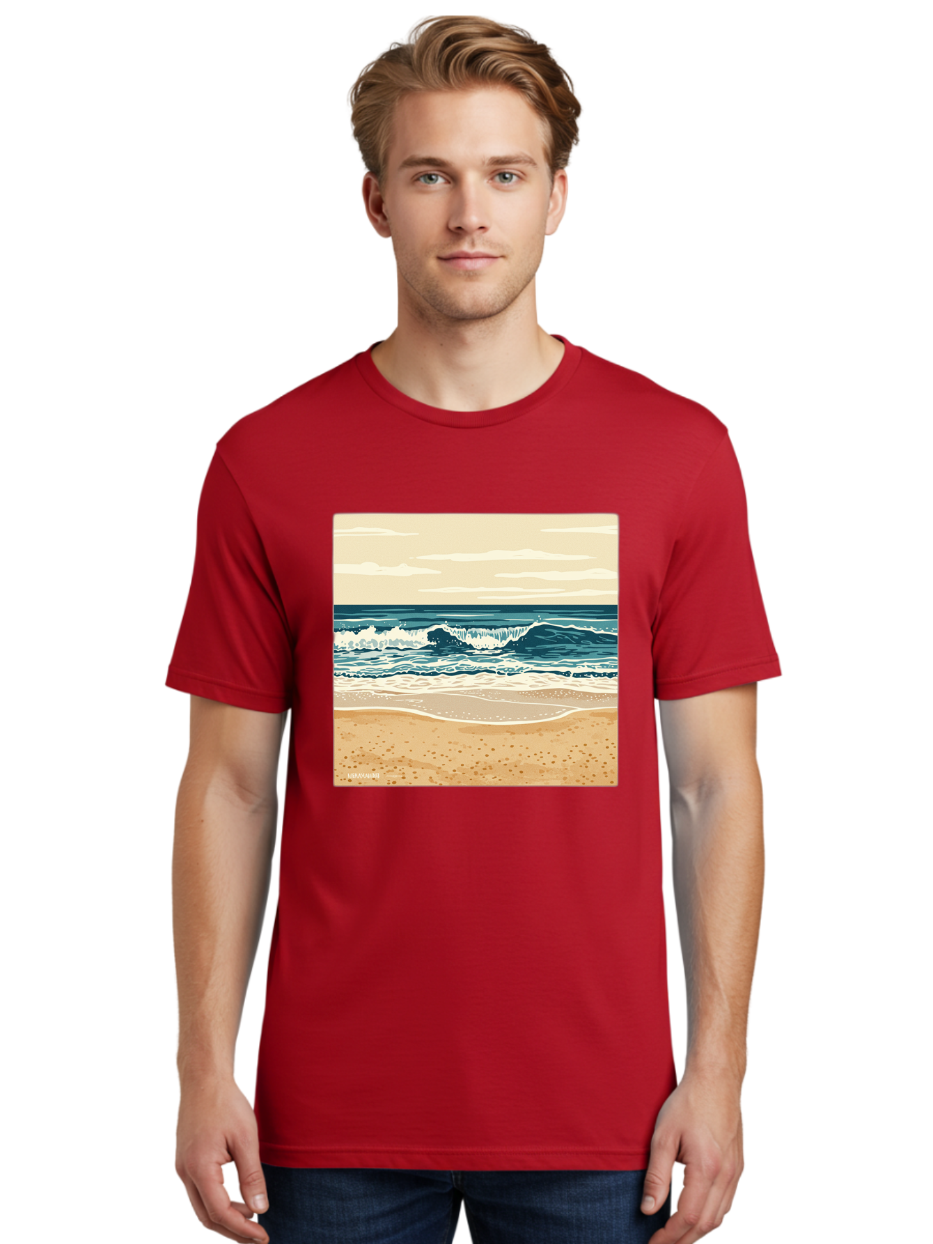 Unplugged-Beach-Scene Men'S Graphic Tee, 100% Cotton, Comfortable Casual Summer Wear, Machine Washable, Vintage Camera, Old Camera, Antique Camera, Black Camera, Classic Photography, Photography Equipment, Nostalgic Device, Film Camera, Bal551 19