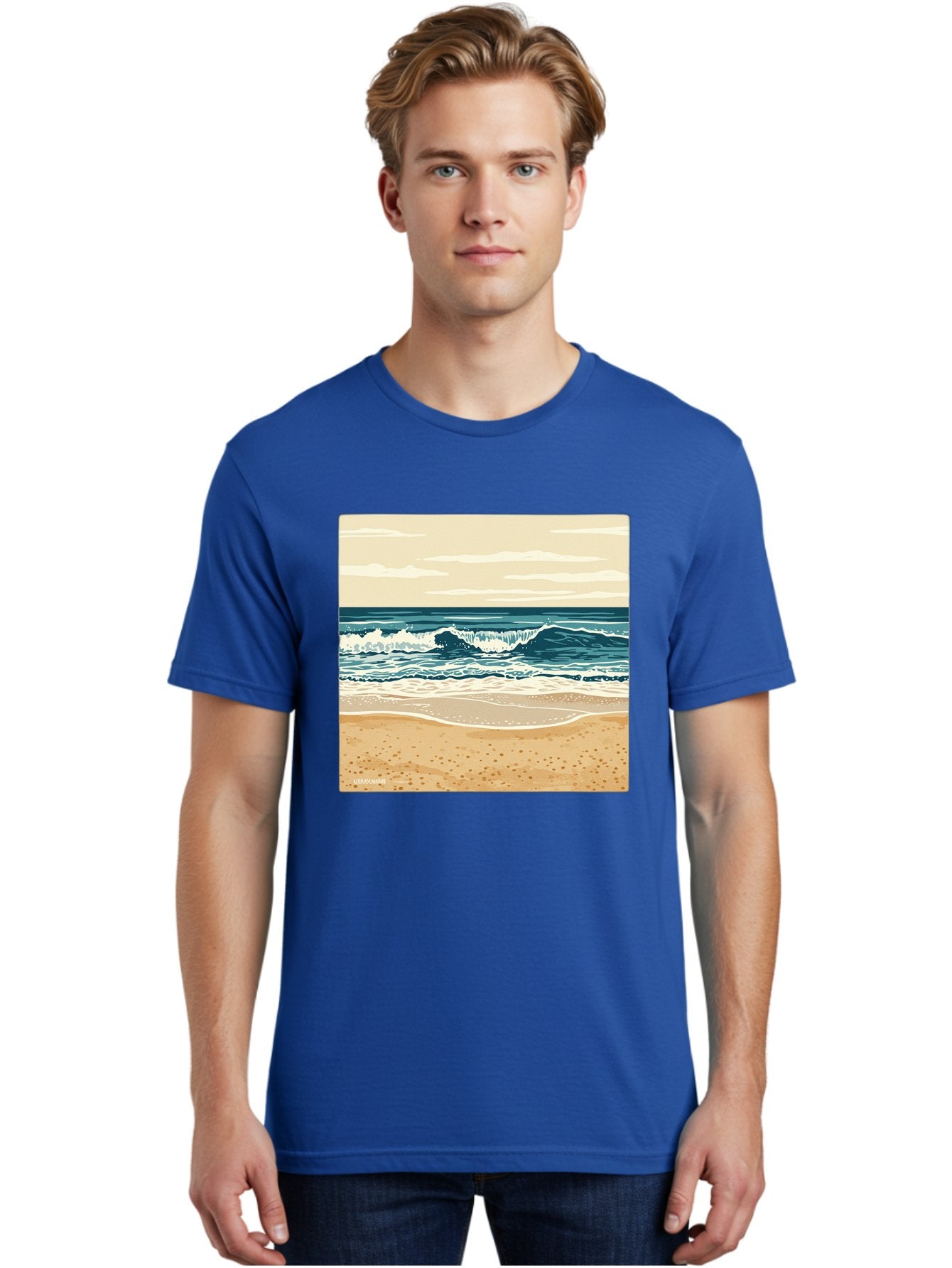 Unplugged-Beach-Scene Men'S Graphic Tee, 100% Cotton, Comfortable Casual Summer Wear, Machine Washable, Vintage Camera, Old Camera, Antique Camera, Black Camera, Classic Photography, Photography Equipment, Nostalgic Device, Film Camera, Bal551 25