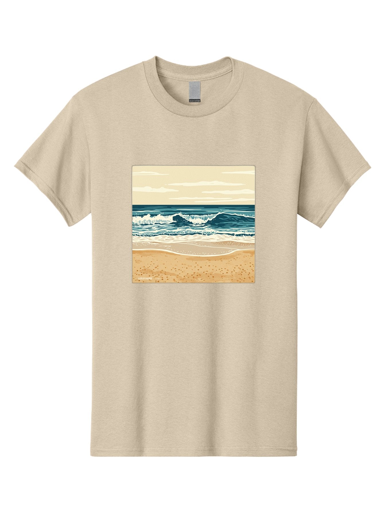 Unplugged-Beach-Scene Men'S Graphic Tee, 100% Cotton, Comfortable Casual Summer Wear, Machine Washable, Vintage Camera, Old Camera, Antique Camera, Black Camera, Classic Photography, Photography Equipment, Nostalgic Device, Film Camera, Bal551