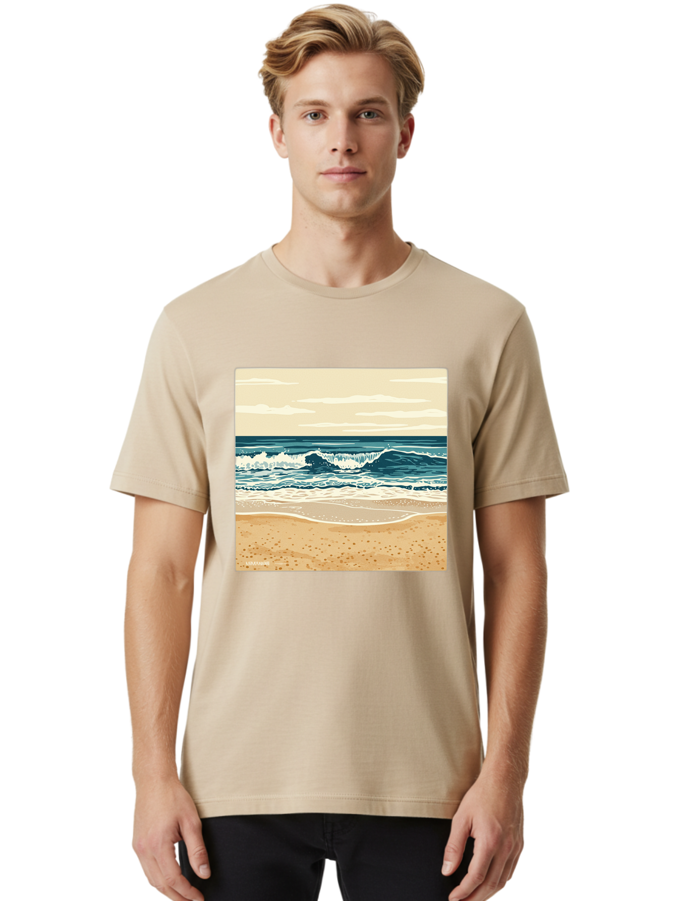 Unplugged-Beach-Scene Men'S Graphic Tee, 100% Cotton, Comfortable Casual Summer Wear, Machine Washable, Vintage Camera, Old Camera, Antique Camera, Black Camera, Classic Photography, Photography Equipment, Nostalgic Device, Film Camera, Bal551 26