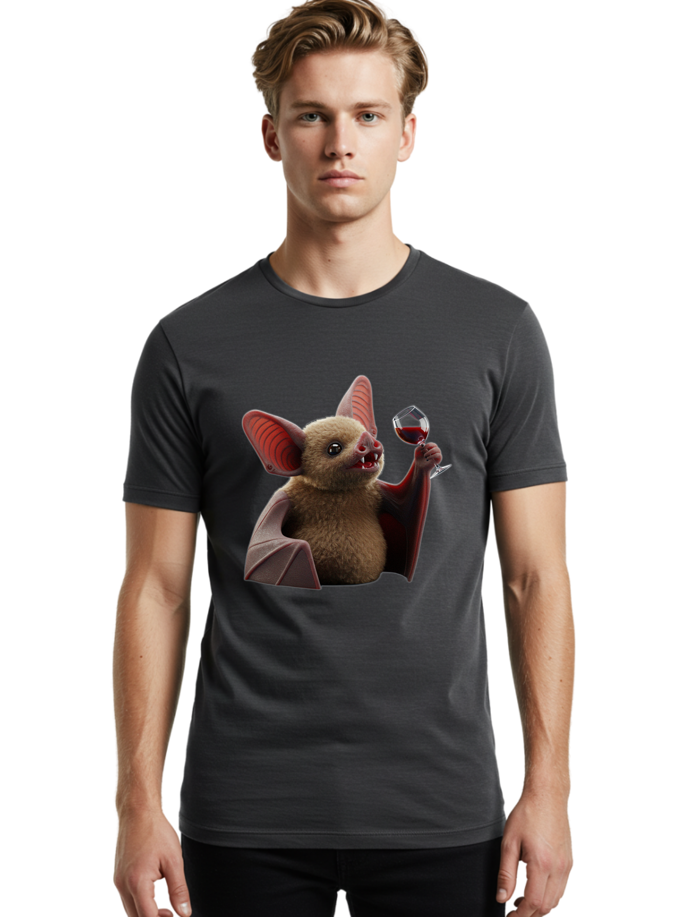 Vampire-Bat-1 Men'S Graphic Tee, 100% Cotton, Comfortable Casual Summer Wear, Machine Washable, Vintage Camera, Old Camera, Antique Camera, Black Camera, Classic Photography, Photography Equipment, Nostalgic Device, Film Camera, Camera Art Bal552 24
