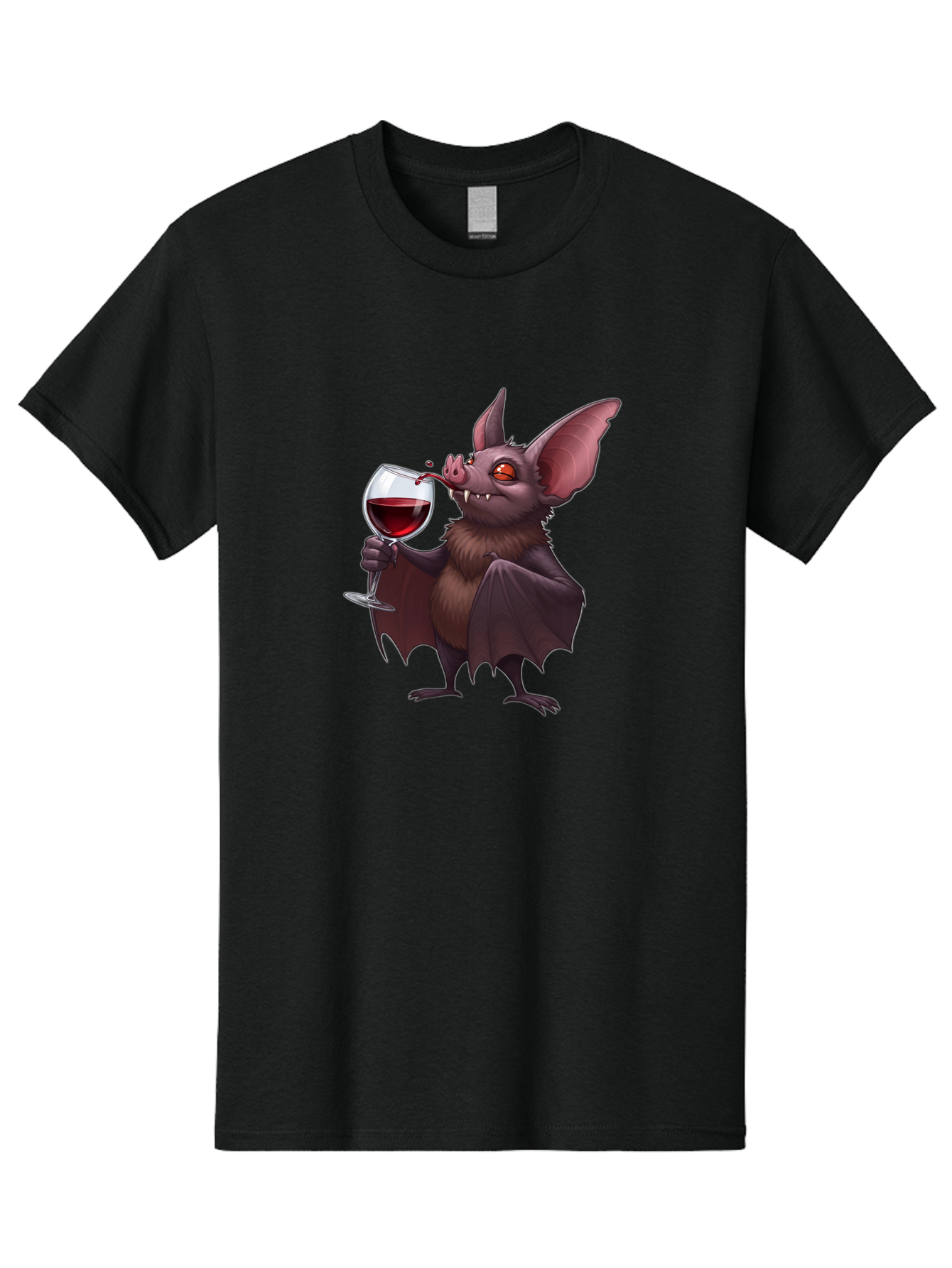 Vampire-Bat-Drinking-Wine Men'S Graphic Tee, 100% Cotton, Comfortable Casual Summer Wear, Machine Washable, Vintage Camera, Old Camera, Antique Camera, Black Camera, Classic Photography, Photography Equipment, Nostalgic Device, Film Camera, Bal553 4
