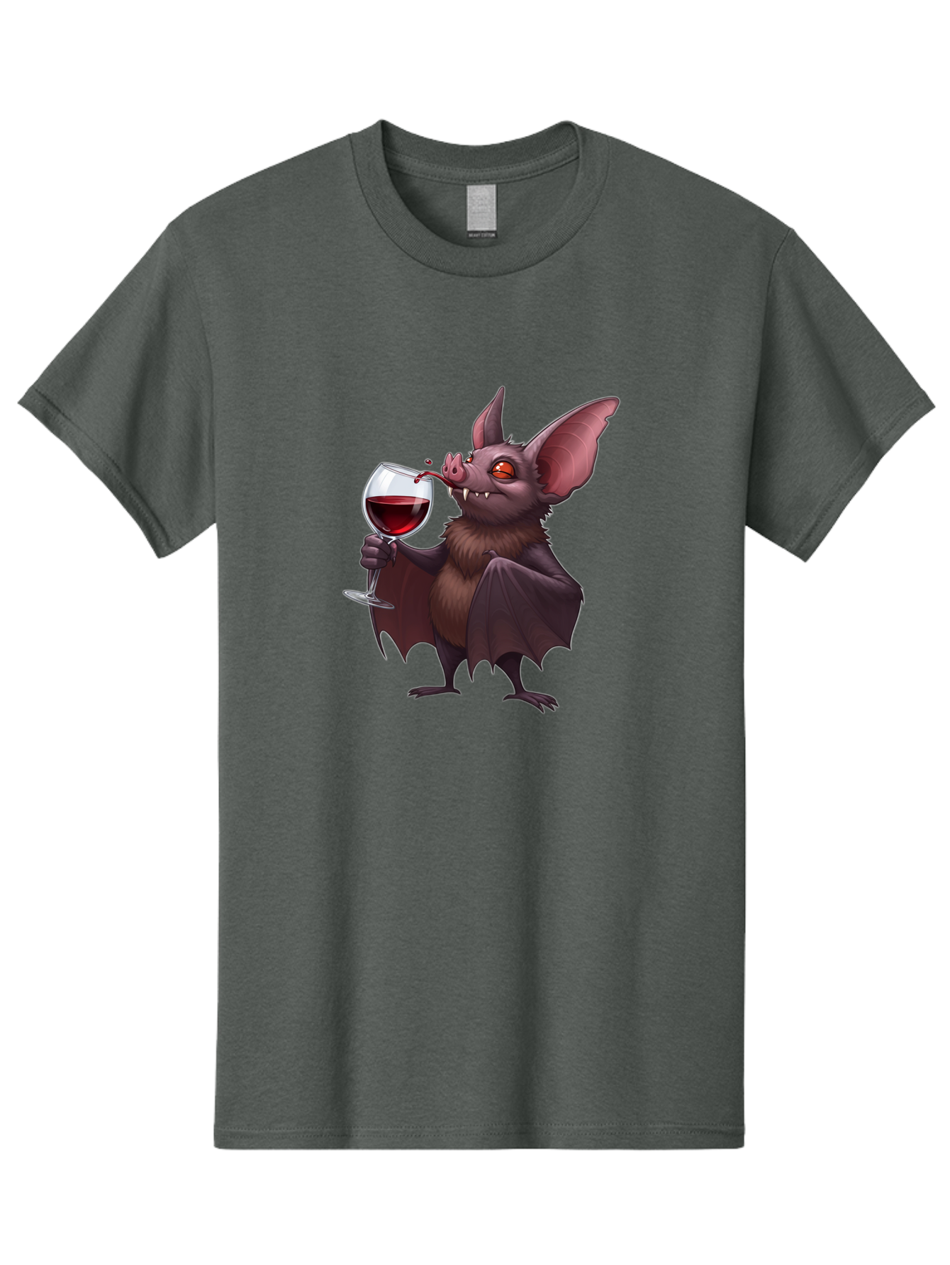 Vampire-Bat-Drinking-Wine Men'S Graphic Tee, 100% Cotton, Comfortable Casual Summer Wear, Machine Washable, Vintage Camera, Old Camera, Antique Camera, Black Camera, Classic Photography, Photography Equipment, Nostalgic Device, Film Camera, Bal553 5