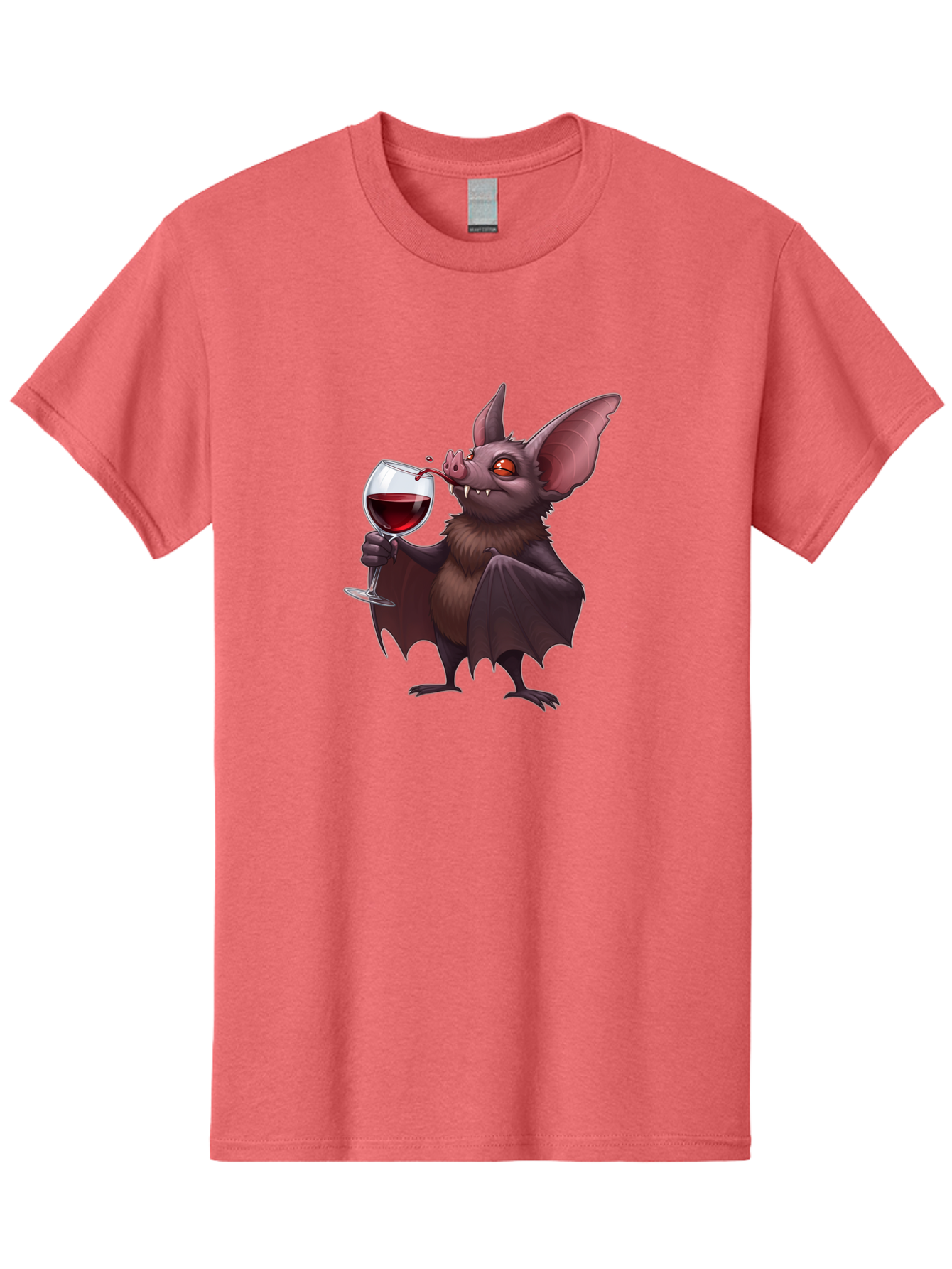 Vampire-Bat-Drinking-Wine Men'S Graphic Tee, 100% Cotton, Comfortable Casual Summer Wear, Machine Washable, Vintage Camera, Old Camera, Antique Camera, Black Camera, Classic Photography, Photography Equipment, Nostalgic Device, Film Camera, Bal553