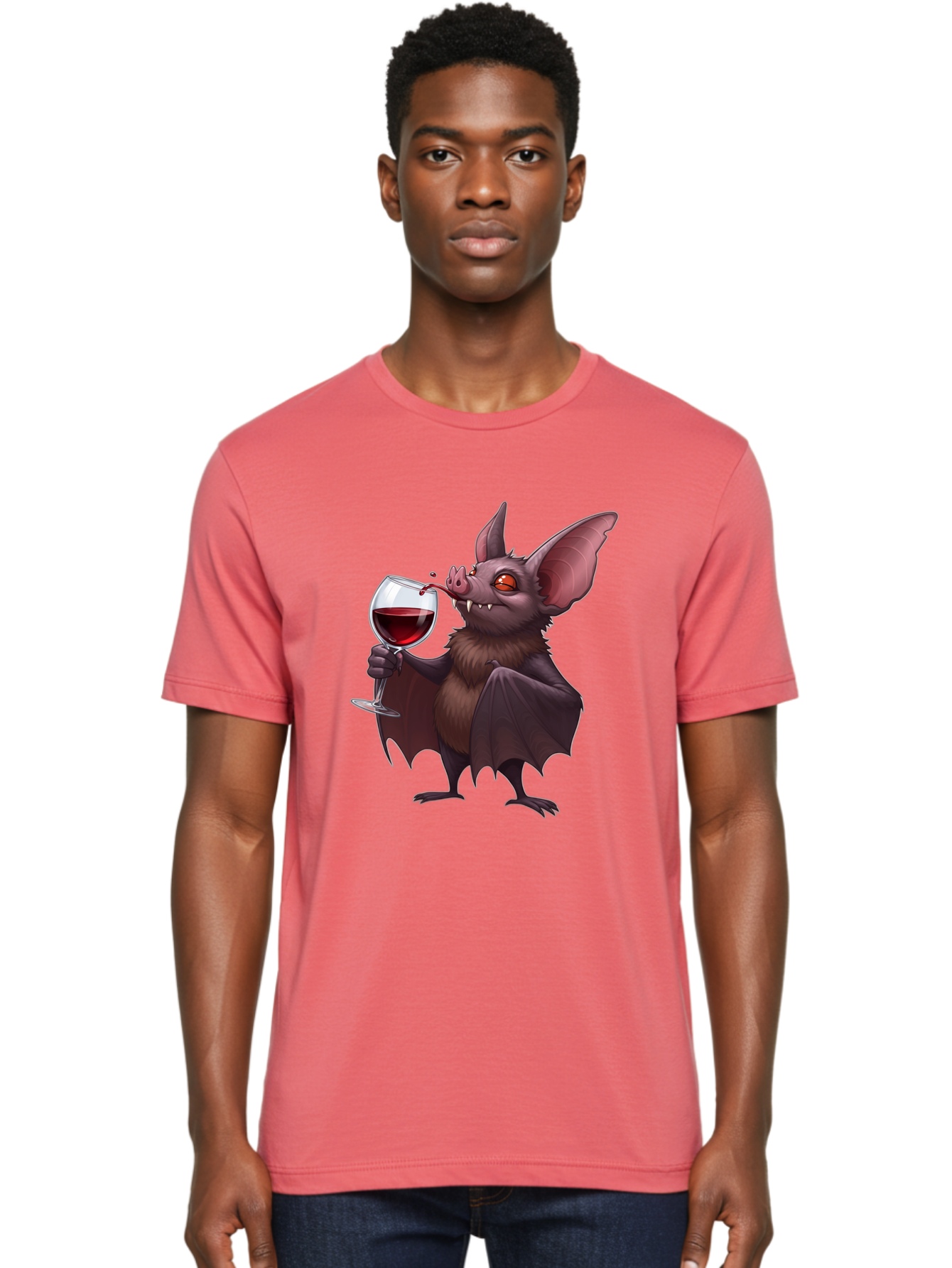 Vampire-Bat-Drinking-Wine Men'S Graphic Tee, 100% Cotton, Comfortable Casual Summer Wear, Machine Washable, Vintage Camera, Old Camera, Antique Camera, Black Camera, Classic Photography, Photography Equipment, Nostalgic Device, Film Camera, Bal553 16