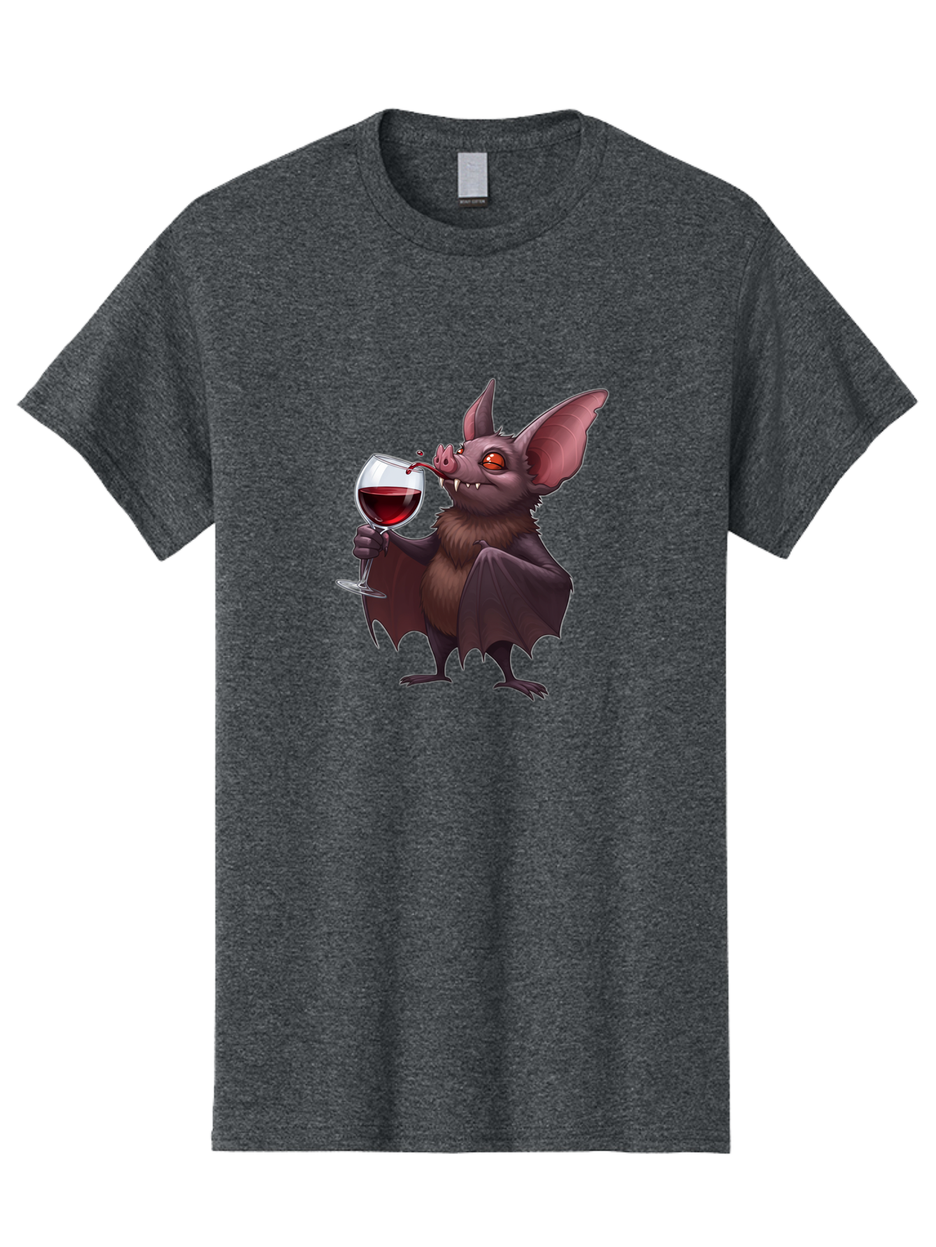 Vampire-Bat-Drinking-Wine Men'S Graphic Tee, 100% Cotton, Comfortable Casual Summer Wear, Machine Washable, Vintage Camera, Old Camera, Antique Camera, Black Camera, Classic Photography, Photography Equipment, Nostalgic Device, Film Camera, Bal553 12