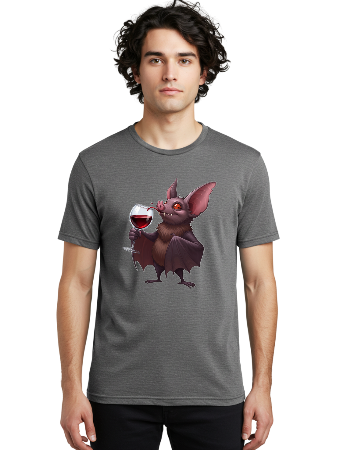 Vampire-Bat-Drinking-Wine Men'S Graphic Tee, 100% Cotton, Comfortable Casual Summer Wear, Machine Washable, Vintage Camera, Old Camera, Antique Camera, Black Camera, Classic Photography, Photography Equipment, Nostalgic Device, Film Camera, Bal553 26