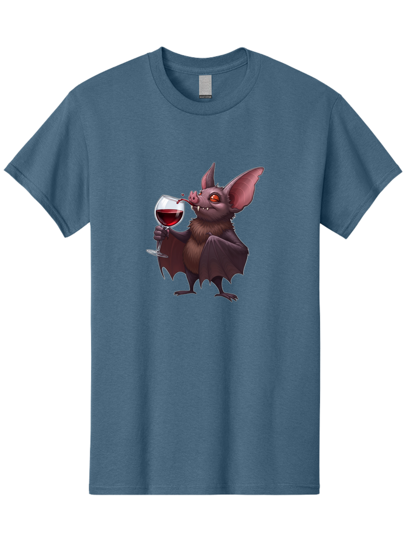 Vampire-Bat-Drinking-Wine Men'S Graphic Tee, 100% Cotton, Comfortable Casual Summer Wear, Machine Washable, Vintage Camera, Old Camera, Antique Camera, Black Camera, Classic Photography, Photography Equipment, Nostalgic Device, Film Camera, Bal553 10