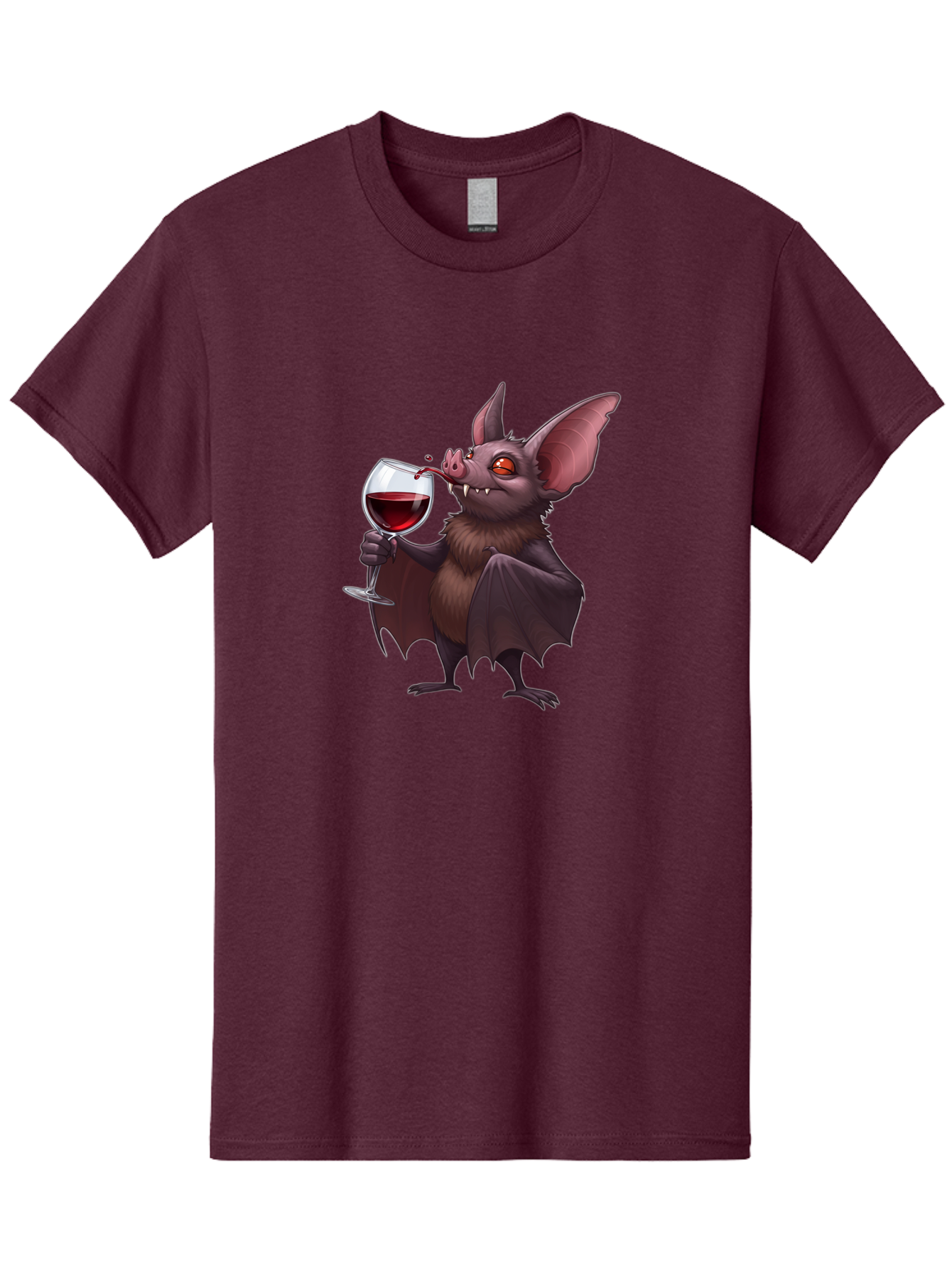 Vampire-Bat-Drinking-Wine Men'S Graphic Tee, 100% Cotton, Comfortable Casual Summer Wear, Machine Washable, Vintage Camera, Old Camera, Antique Camera, Black Camera, Classic Photography, Photography Equipment, Nostalgic Device, Film Camera, Bal553 13