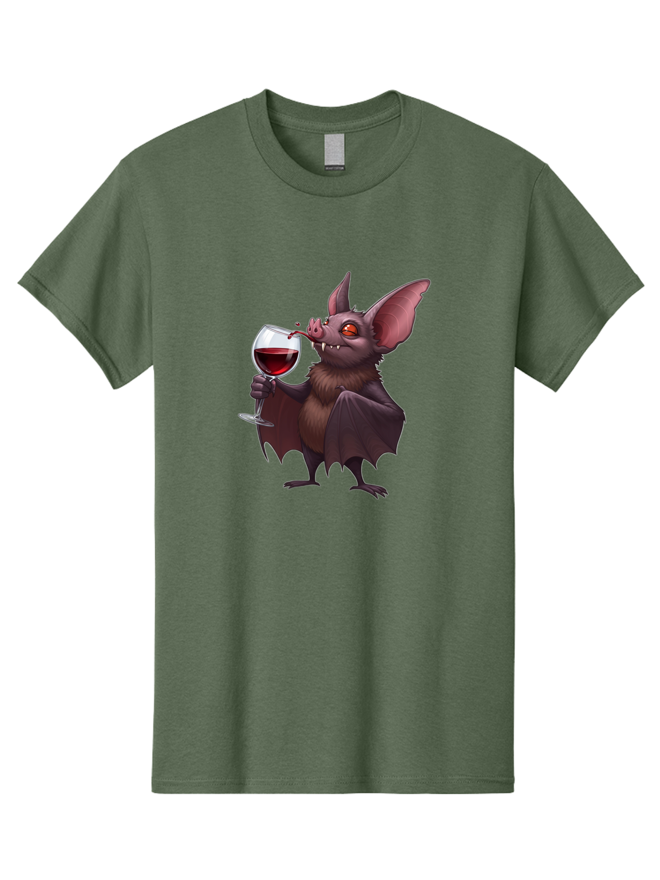 Vampire-Bat-Drinking-Wine Men'S Graphic Tee, 100% Cotton, Comfortable Casual Summer Wear, Machine Washable, Vintage Camera, Old Camera, Antique Camera, Black Camera, Classic Photography, Photography Equipment, Nostalgic Device, Film Camera, Bal553 3