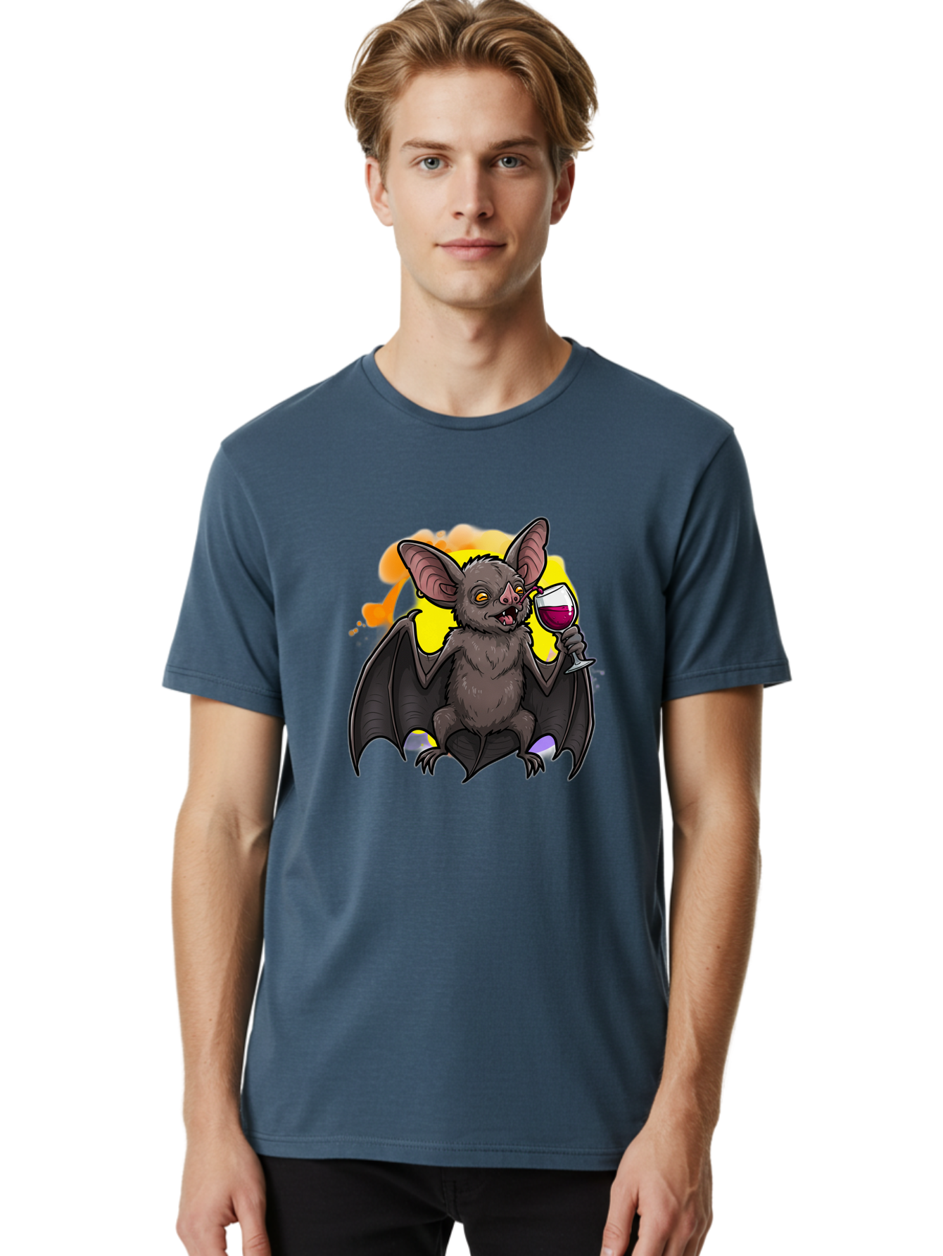Vampire-Bat-Wine Men'S Graphic Tee, 100% Cotton, Comfortable Casual Summer Wear, Machine Washable, Vintage Camera, Old Camera, Antique Camera, Black Camera, Classic Photography, Photography Equipment, Nostalgic Device, Film Camera, Camera Art Bal555 17