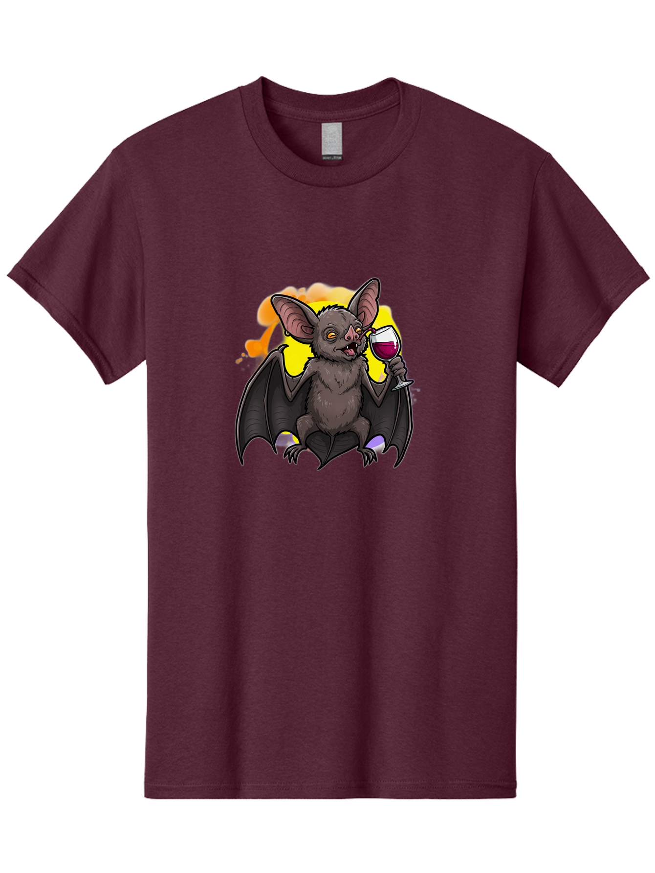Vampire-Bat-Wine Men'S Graphic Tee, 100% Cotton, Comfortable Casual Summer Wear, Machine Washable, Vintage Camera, Old Camera, Antique Camera, Black Camera, Classic Photography, Photography Equipment, Nostalgic Device, Film Camera, Camera Art Bal555