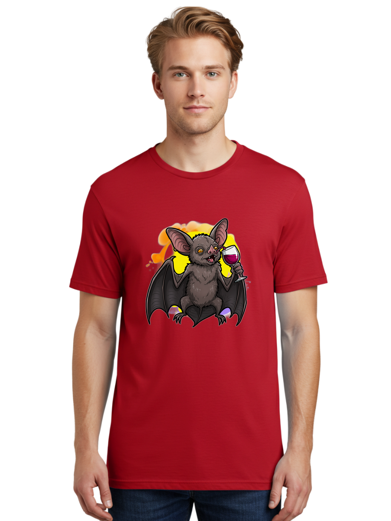 Vampire-Bat-Wine Men'S Graphic Tee, 100% Cotton, Comfortable Casual Summer Wear, Machine Washable, Vintage Camera, Old Camera, Antique Camera, Black Camera, Classic Photography, Photography Equipment, Nostalgic Device, Film Camera, Camera Art Bal555 21