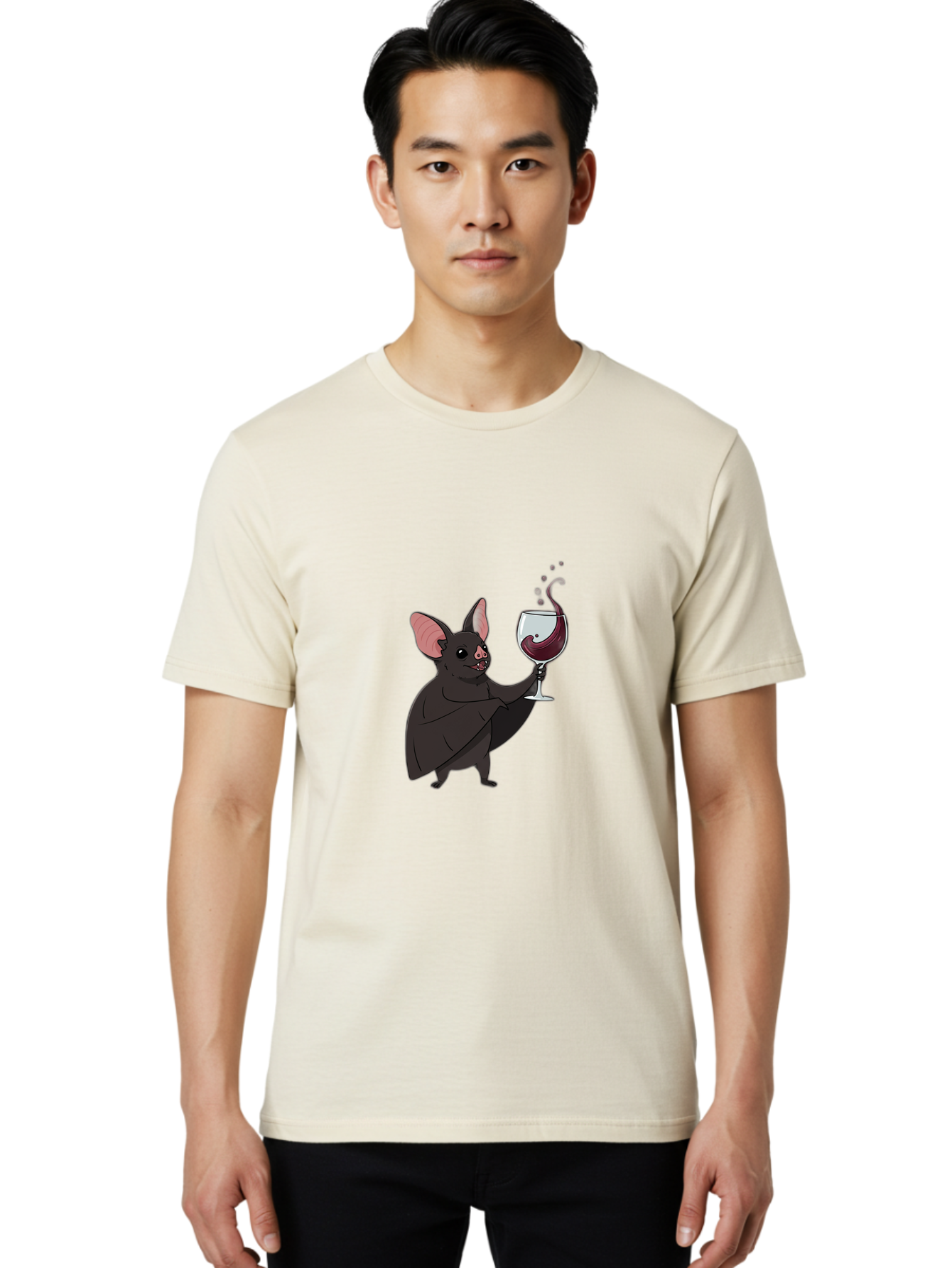 Vampire-Bat-Wineglass Men'S Graphic Tee, 100% Cotton, Comfortable Casual Summer Wear, Machine Washable, Vintage Camera, Old Camera, Antique Camera, Black Camera, Classic Photography, Photography Equipment, Nostalgic Device, Film Camera, Bal556 24