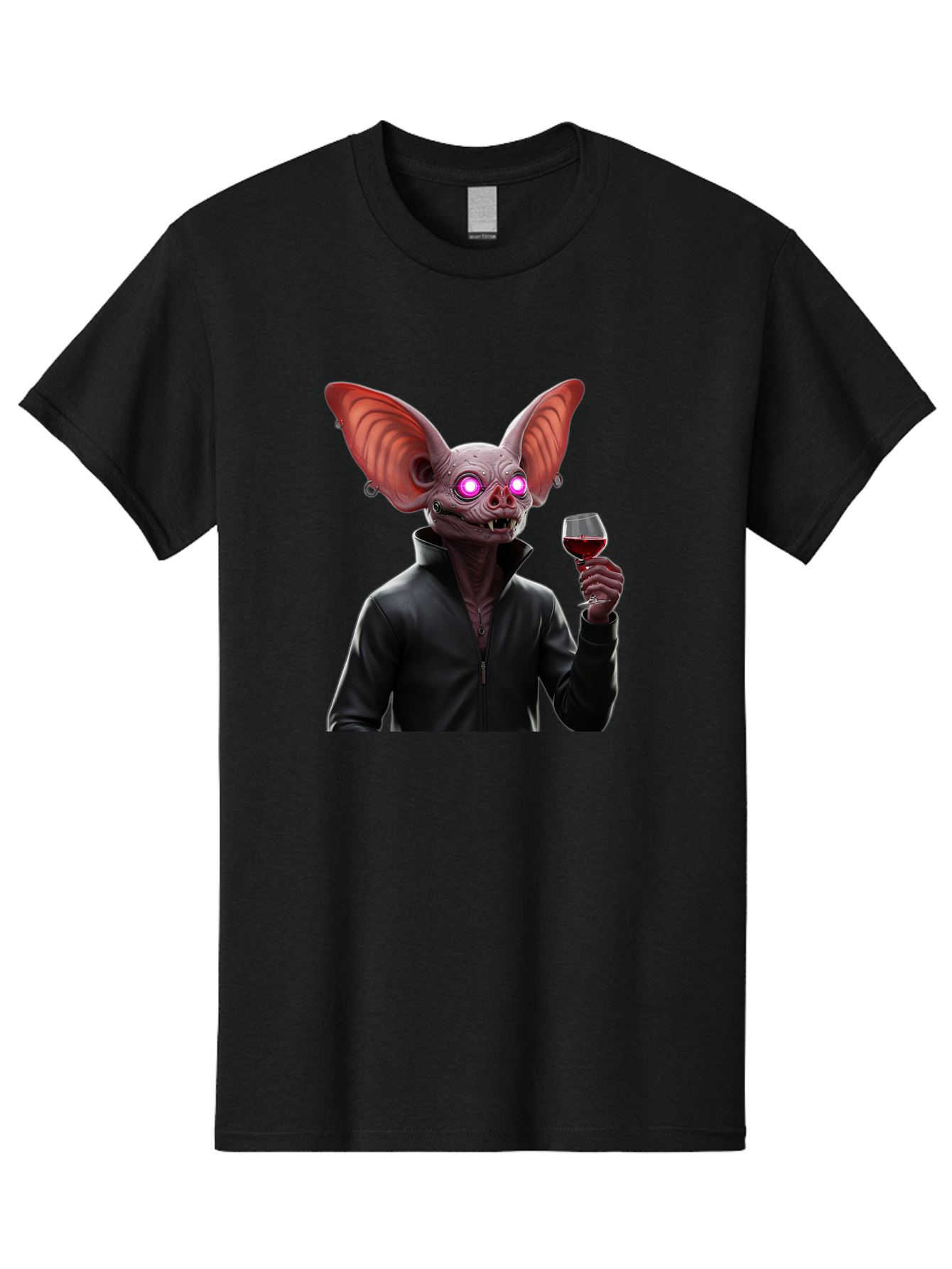 Vampire-Bat-With-Wine Men'S Graphic Tee, 100% Cotton, Comfortable Casual Summer Wear, Machine Washable, Vintage Camera, Old Camera, Antique Camera, Black Camera, Classic Photography, Photography Equipment, Nostalgic Device, Film Camera, Bal557