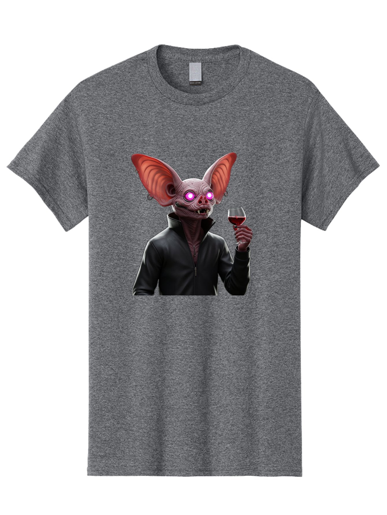 Vampire-Bat-With-Wine Men'S Graphic Tee, 100% Cotton, Comfortable Casual Summer Wear, Machine Washable, Vintage Camera, Old Camera, Antique Camera, Black Camera, Classic Photography, Photography Equipment, Nostalgic Device, Film Camera, Bal557