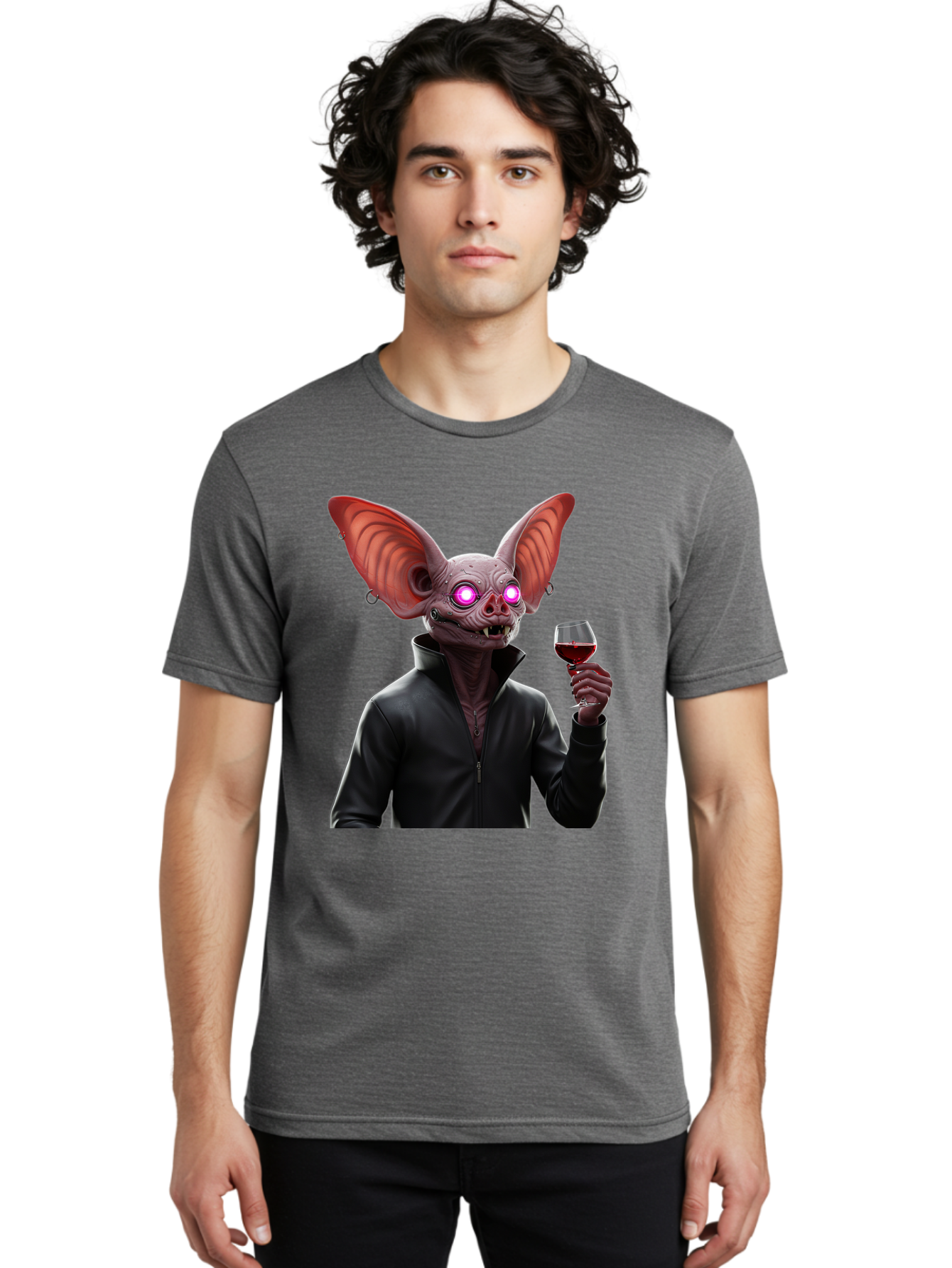 Vampire-Bat-With-Wine Men'S Graphic Tee, 100% Cotton, Comfortable Casual Summer Wear, Machine Washable, Vintage Camera, Old Camera, Antique Camera, Black Camera, Classic Photography, Photography Equipment, Nostalgic Device, Film Camera, Bal557 25
