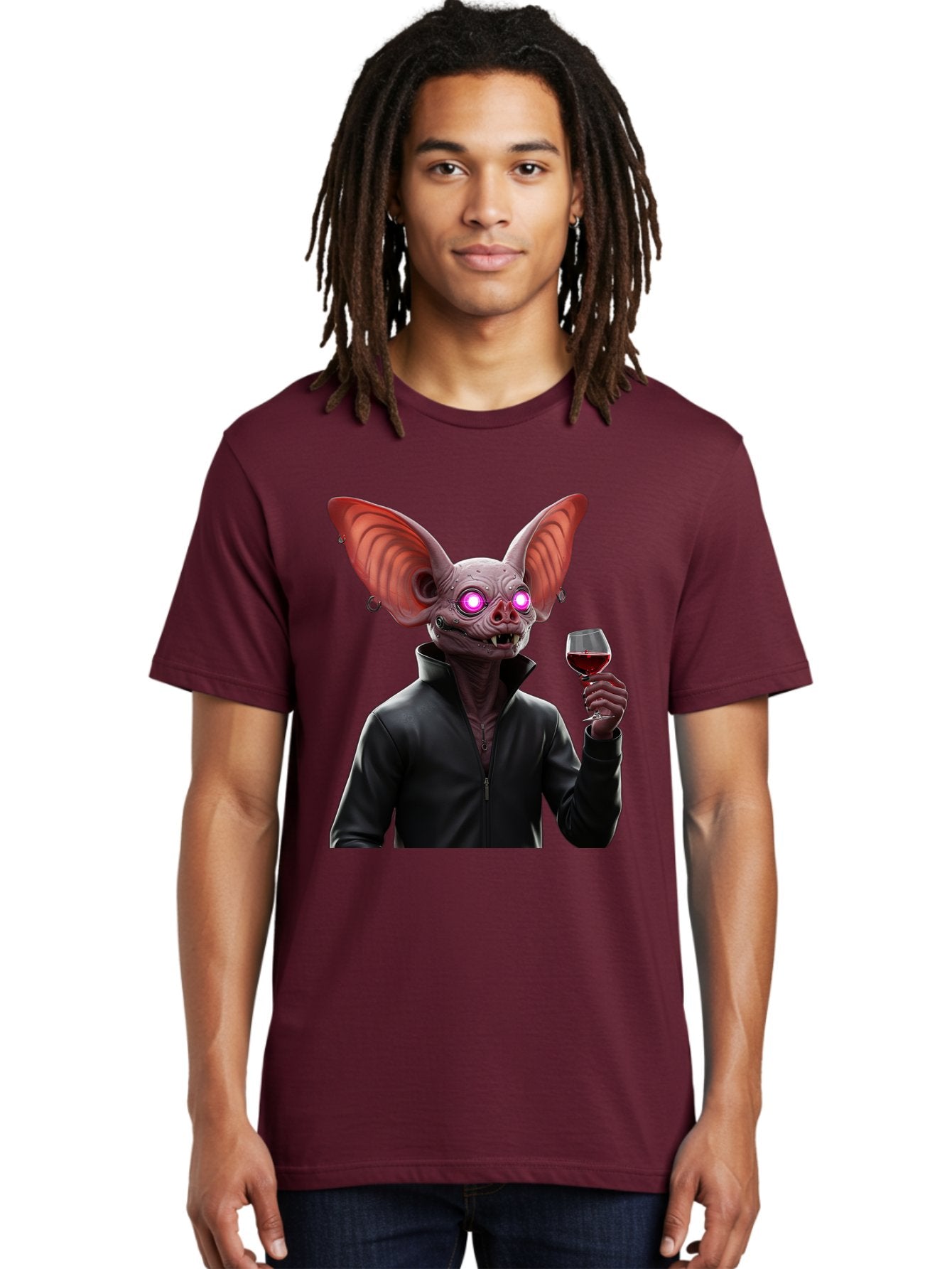 Vampire-Bat-With-Wine Men'S Graphic Tee, 100% Cotton, Comfortable Casual Summer Wear, Machine Washable, Vintage Camera, Old Camera, Antique Camera, Black Camera, Classic Photography, Photography Equipment, Nostalgic Device, Film Camera, Bal557 16