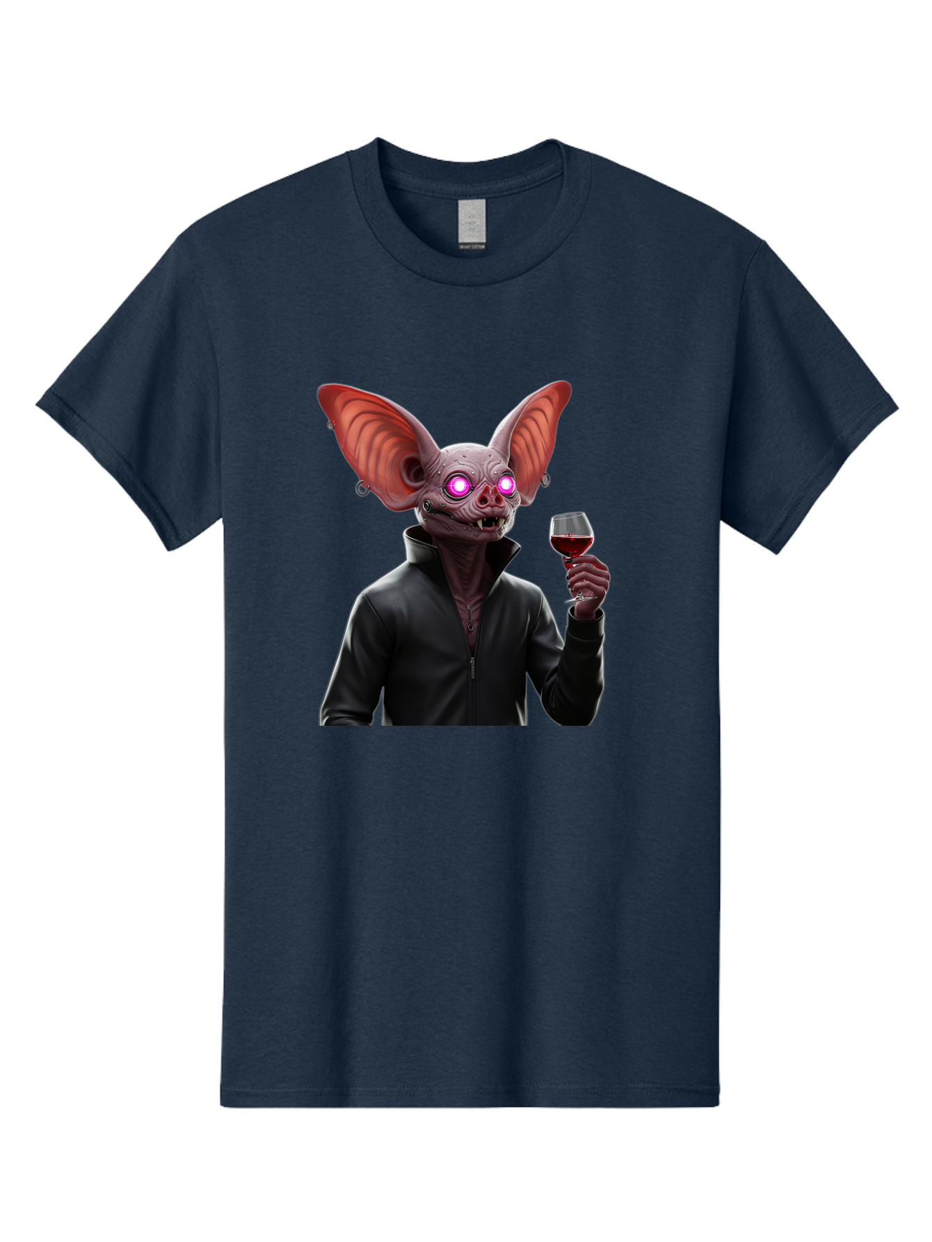 Vampire-Bat-With-Wine Men'S Graphic Tee, 100% Cotton, Comfortable Casual Summer Wear, Machine Washable, Vintage Camera, Old Camera, Antique Camera, Black Camera, Classic Photography, Photography Equipment, Nostalgic Device, Film Camera, Bal557 12