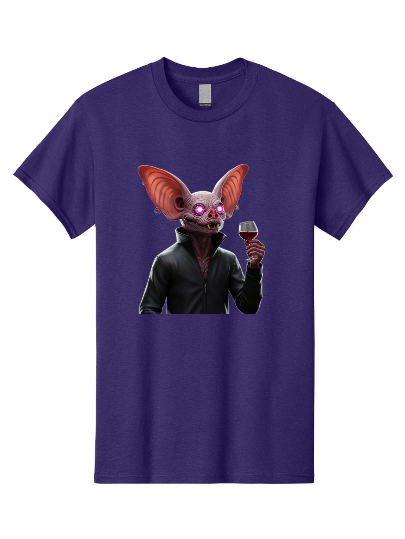 Vampire-Bat-With-Wine Men'S Graphic Tee, 100% Cotton, Comfortable Casual Summer Wear, Machine Washable, Vintage Camera, Old Camera, Antique Camera, Black Camera, Classic Photography, Photography Equipment, Nostalgic Device, Film Camera, Bal557 3