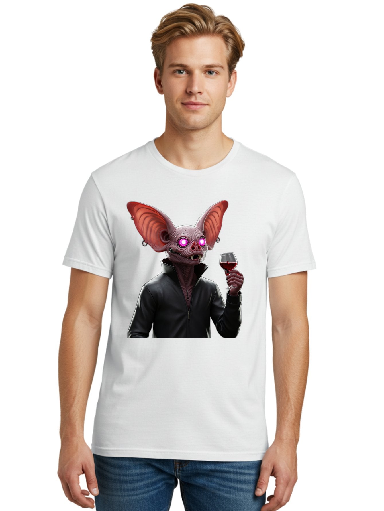 Vampire-Bat-With-Wine Men'S Graphic Tee, 100% Cotton, Comfortable Casual Summer Wear, Machine Washable, Vintage Camera, Old Camera, Antique Camera, Black Camera, Classic Photography, Photography Equipment, Nostalgic Device, Film Camera, Bal557 17