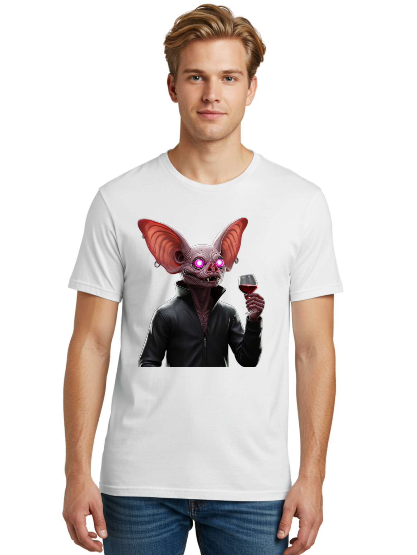 Vampire-Bat-With-Wine Men'S Graphic Tee, 100% Cotton, Comfortable Casual Summer Wear, Machine Washable, Vintage Camera, Old Camera, Antique Camera, Black Camera, Classic Photography, Photography Equipment, Nostalgic Device, Film Camera, Bal557 29