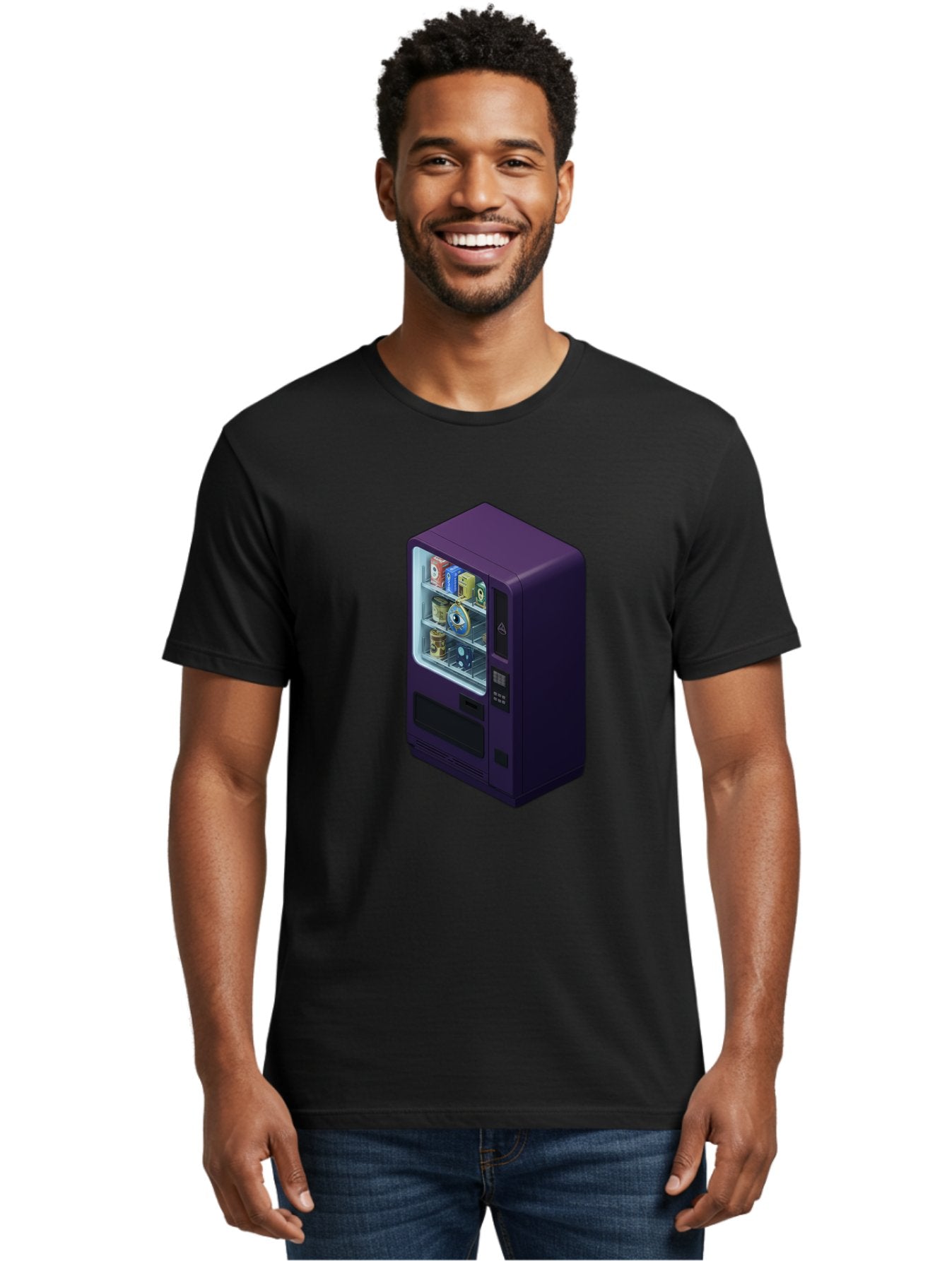 Vending-Machine-1 Men'S Graphic Tee, 100% Cotton, Comfortable Casual Summer Wear, Machine Washable, Vintage Camera, Old Camera, Antique Camera, Black Camera, Classic Photography, Photography Equipment, Nostalgic Device, Film Camera, Camera Art Bal559 25