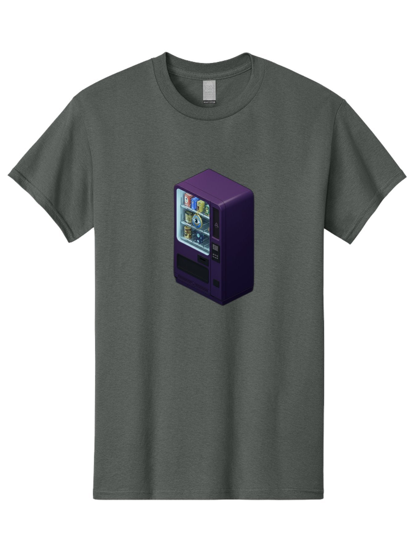 Vending-Machine-1 Men'S Graphic Tee, 100% Cotton, Comfortable Casual Summer Wear, Machine Washable, Vintage Camera, Old Camera, Antique Camera, Black Camera, Classic Photography, Photography Equipment, Nostalgic Device, Film Camera, Camera Art Bal559