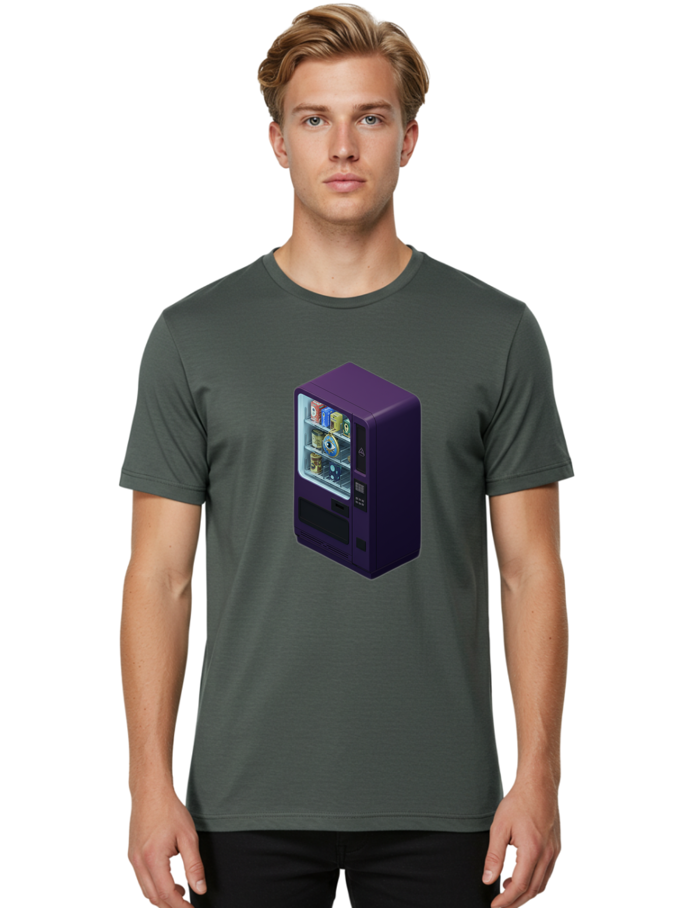 Vending-Machine-1 Men'S Graphic Tee, 100% Cotton, Comfortable Casual Summer Wear, Machine Washable, Vintage Camera, Old Camera, Antique Camera, Black Camera, Classic Photography, Photography Equipment, Nostalgic Device, Film Camera, Camera Art Bal559 26