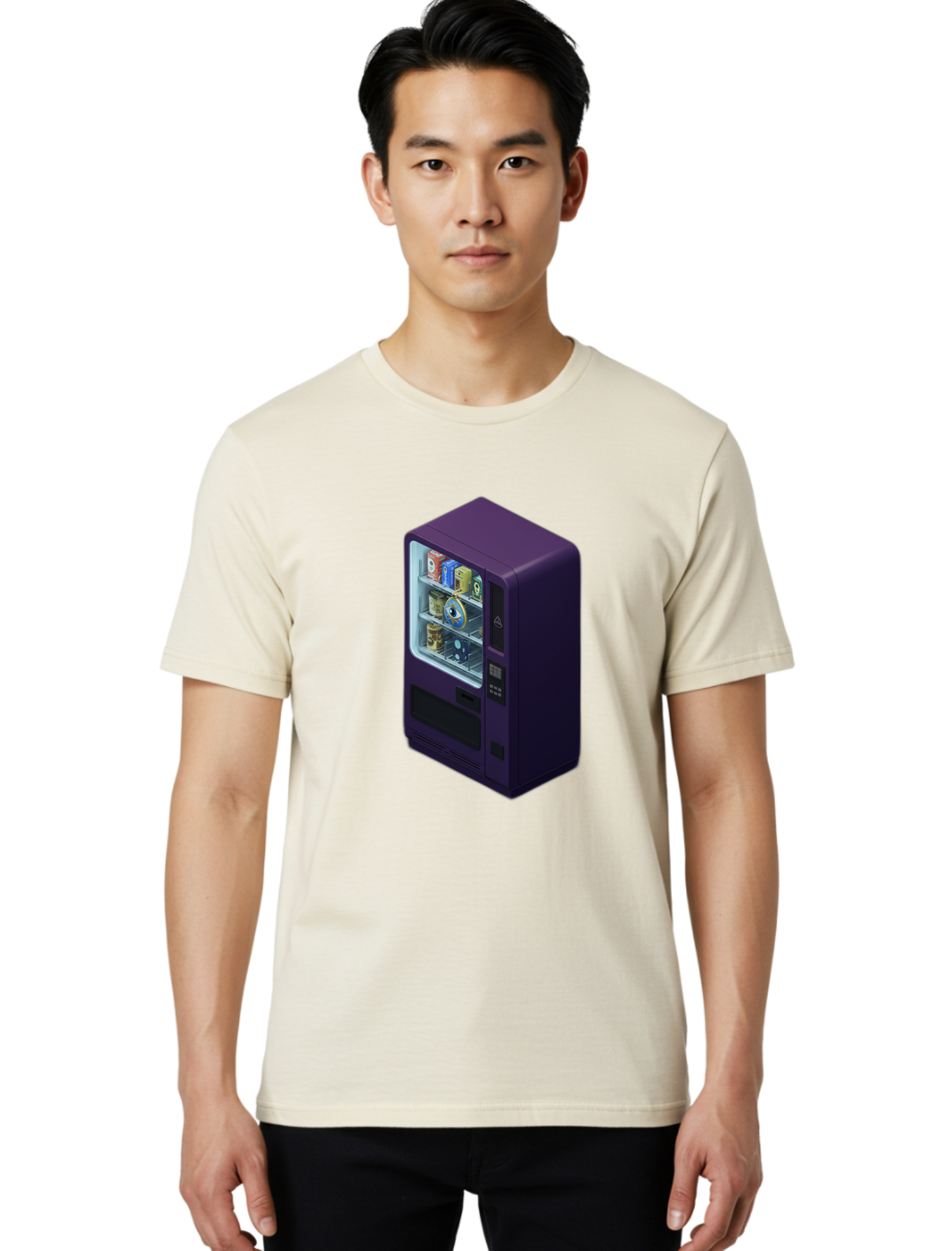 Vending-Machine-1 Men'S Graphic Tee, 100% Cotton, Comfortable Casual Summer Wear, Machine Washable, Vintage Camera, Old Camera, Antique Camera, Black Camera, Classic Photography, Photography Equipment, Nostalgic Device, Film Camera, Camera Art Bal559 17