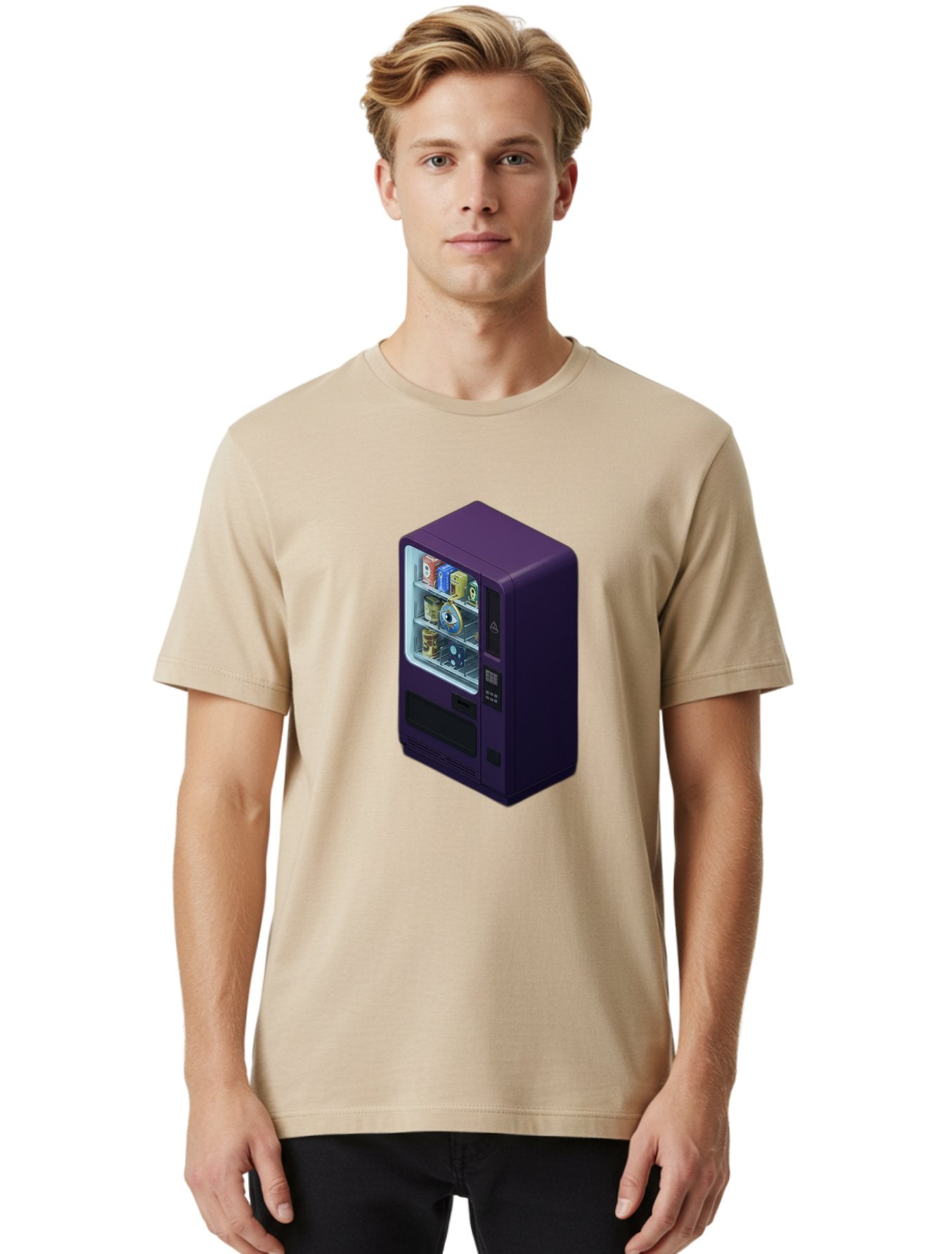 Vending-Machine-1 Men'S Graphic Tee, 100% Cotton, Comfortable Casual Summer Wear, Machine Washable, Vintage Camera, Old Camera, Antique Camera, Black Camera, Classic Photography, Photography Equipment, Nostalgic Device, Film Camera, Camera Art Bal559 30