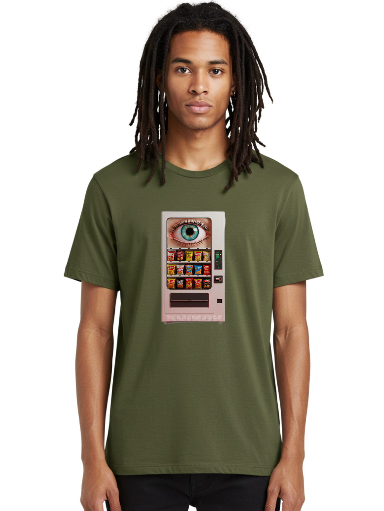 Vending-Machine-2 Men'S Graphic Tee, 100% Cotton, Comfortable Casual Summer Wear, Machine Washable, Vintage Camera, Old Camera, Antique Camera, Black Camera, Classic Photography, Photography Equipment, Nostalgic Device, Film Camera, Camera Art Bal560 30