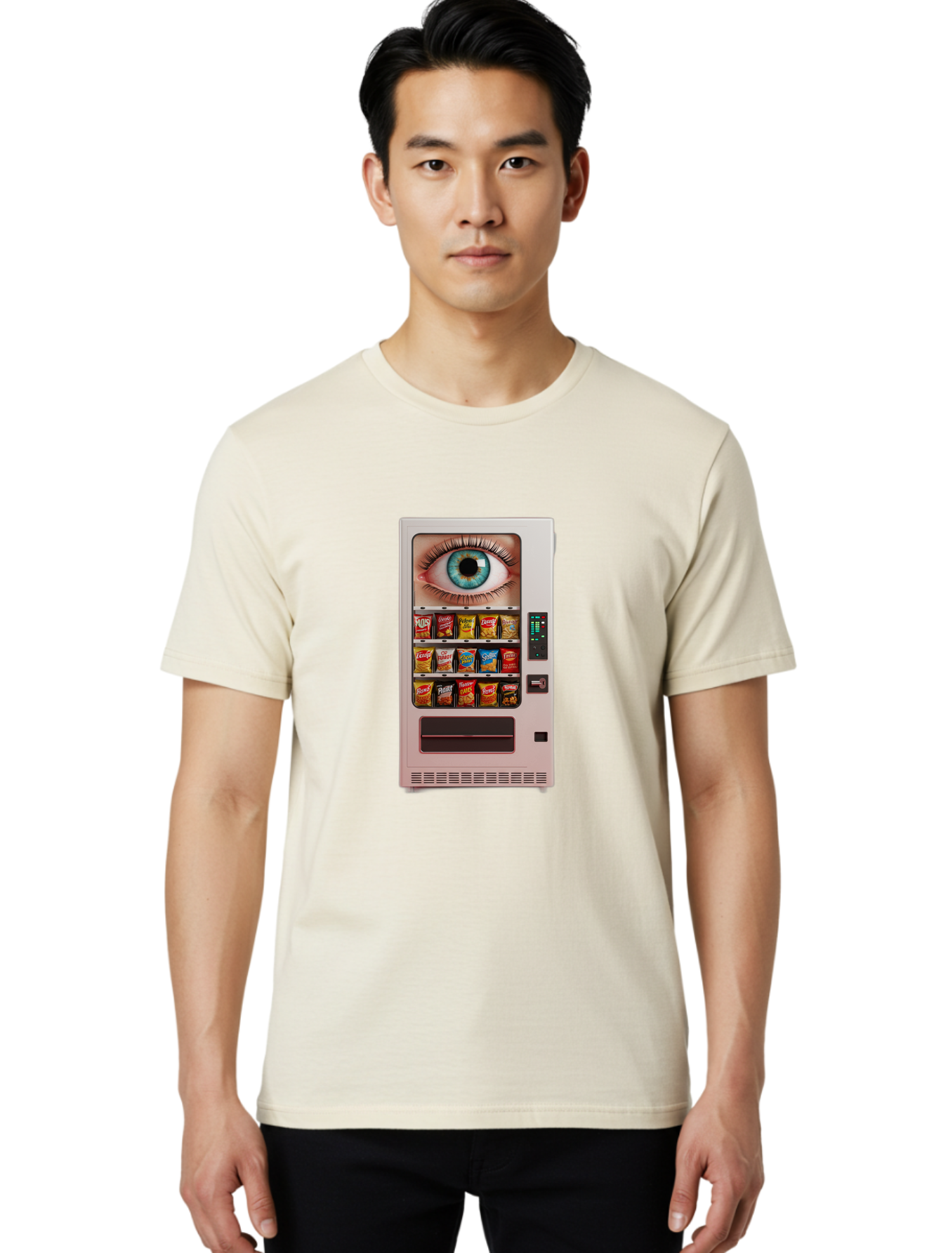 Vending-Machine-2 Men'S Graphic Tee, 100% Cotton, Comfortable Casual Summer Wear, Machine Washable, Vintage Camera, Old Camera, Antique Camera, Black Camera, Classic Photography, Photography Equipment, Nostalgic Device, Film Camera, Camera Art Bal560 18