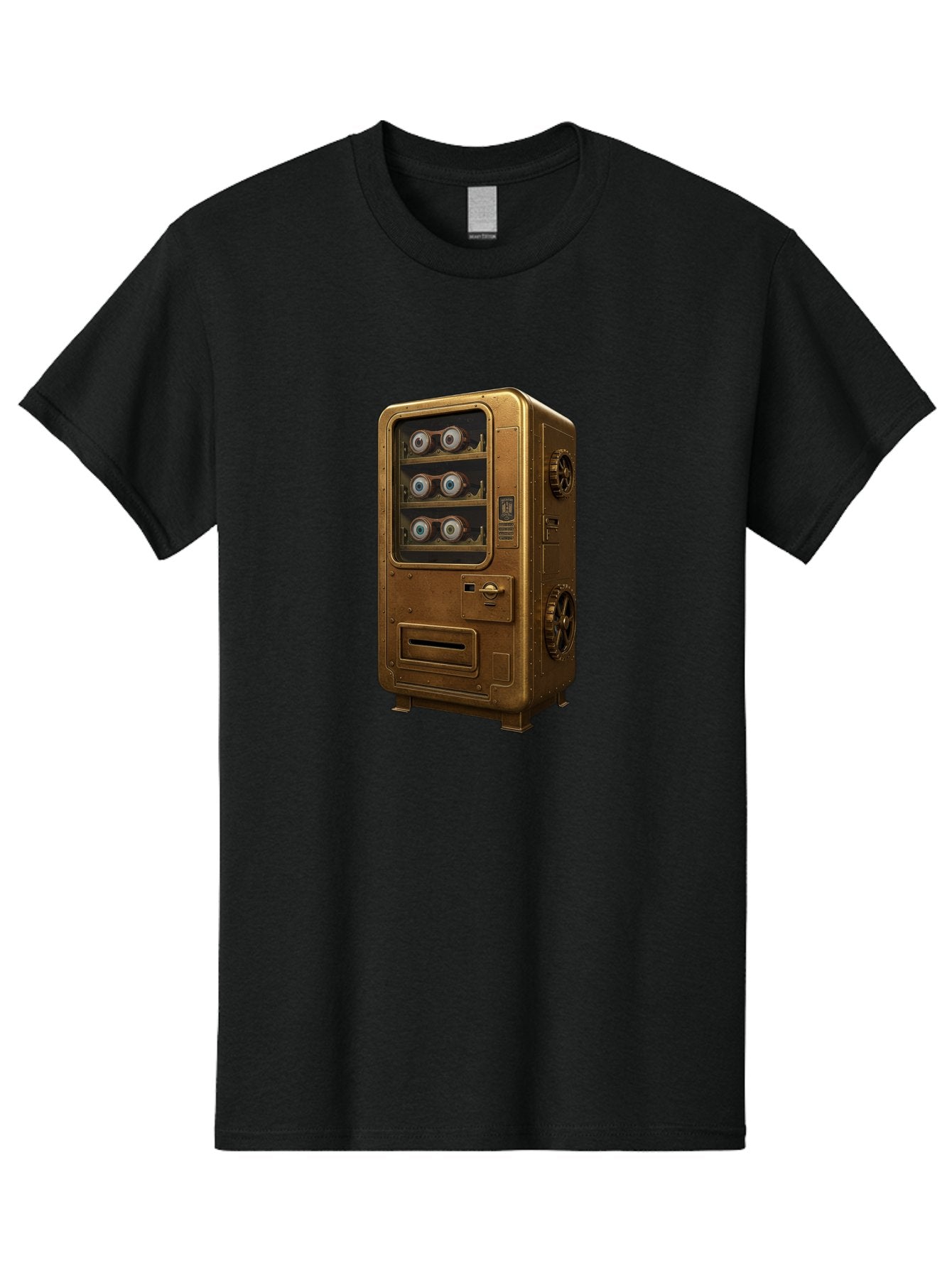 Vending-Machine-3 Men'S Graphic Tee, 100% Cotton, Comfortable Casual Summer Wear, Machine Washable, Vintage Camera, Old Camera, Antique Camera, Black Camera, Classic Photography, Photography Equipment, Nostalgic Device, Film Camera, Camera Art Bal561 5