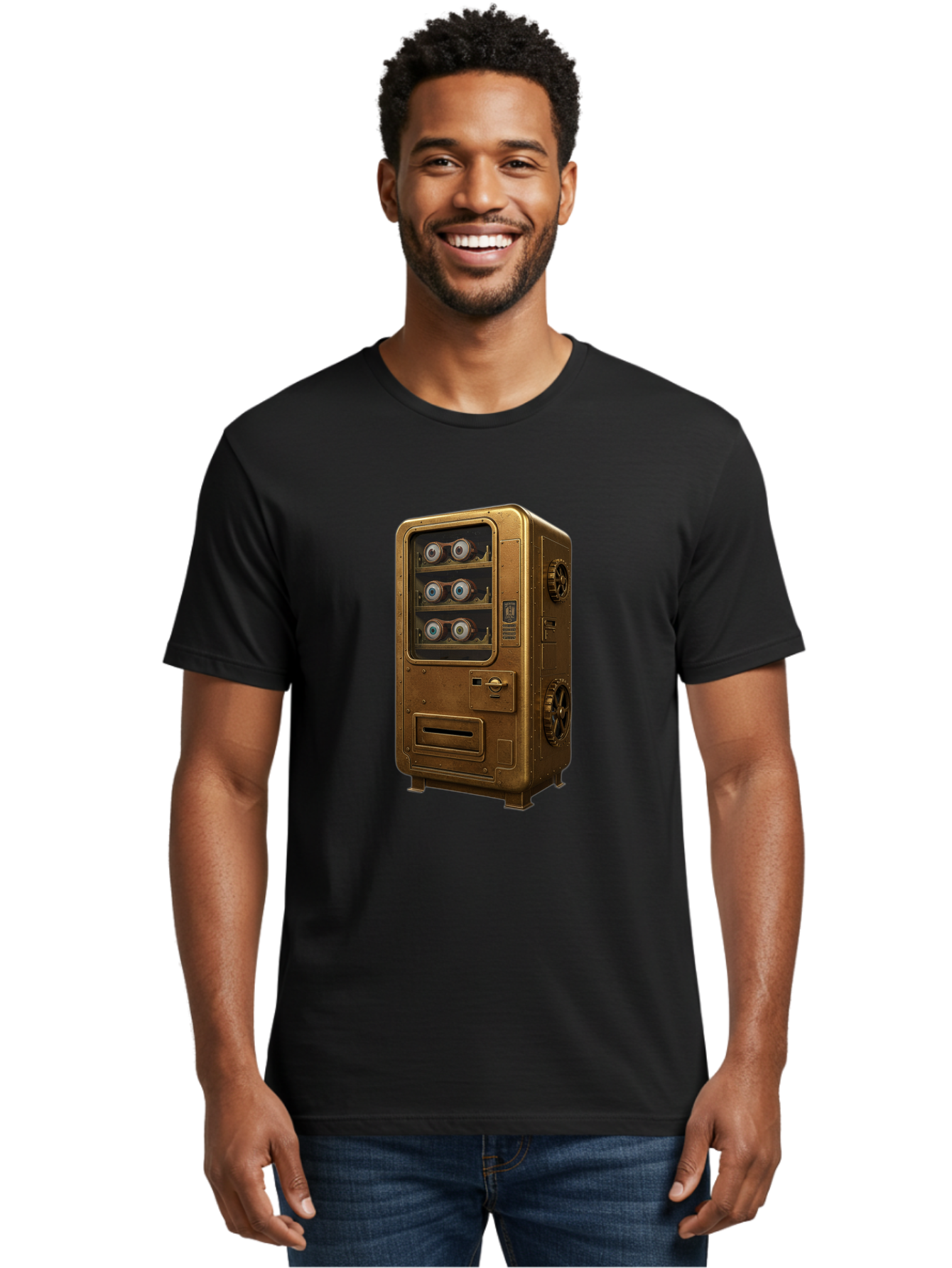 Vending-Machine-3 Men'S Graphic Tee, 100% Cotton, Comfortable Casual Summer Wear, Machine Washable, Vintage Camera, Old Camera, Antique Camera, Black Camera, Classic Photography, Photography Equipment, Nostalgic Device, Film Camera, Camera Art Bal561 23
