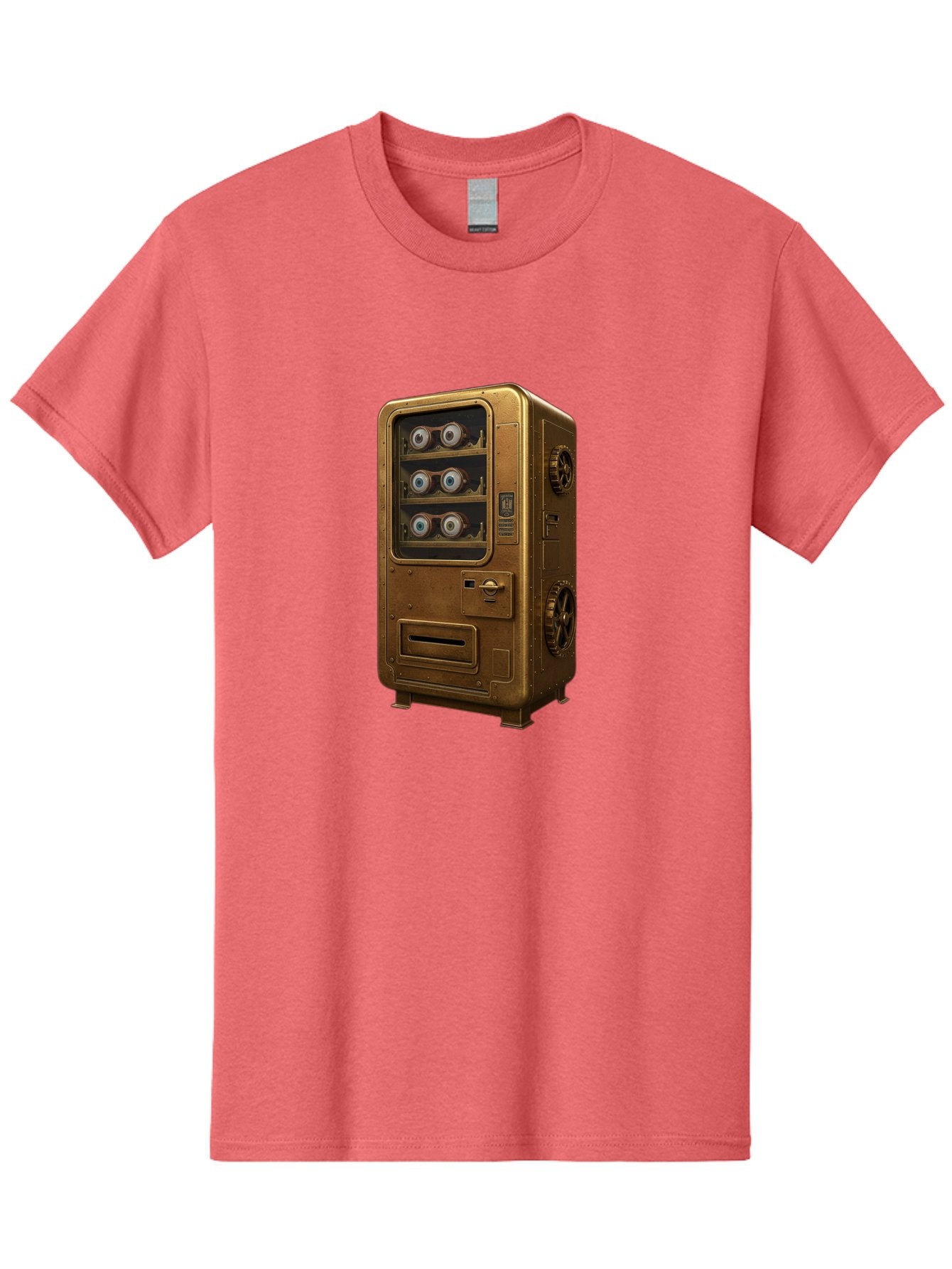 Vending-Machine-3 Men'S Graphic Tee, 100% Cotton, Comfortable Casual Summer Wear, Machine Washable, Vintage Camera, Old Camera, Antique Camera, Black Camera, Classic Photography, Photography Equipment, Nostalgic Device, Film Camera, Camera Art Bal561 4