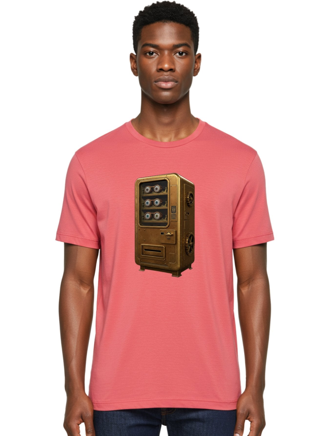 Vending-Machine-3 Men'S Graphic Tee, 100% Cotton, Comfortable Casual Summer Wear, Machine Washable, Vintage Camera, Old Camera, Antique Camera, Black Camera, Classic Photography, Photography Equipment, Nostalgic Device, Film Camera, Camera Art Bal561 18