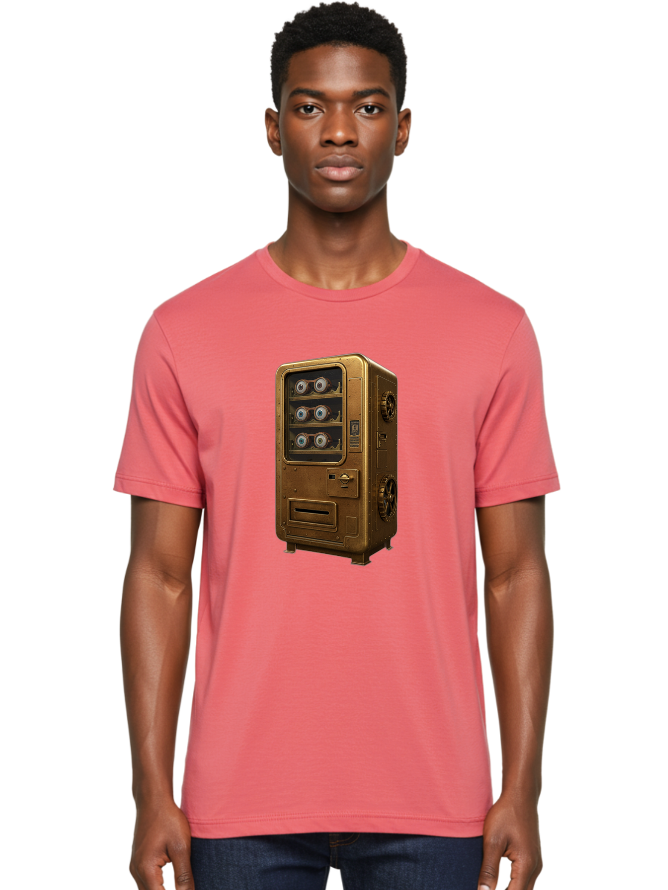 Vending-Machine-3 Men'S Graphic Tee, 100% Cotton, Comfortable Casual Summer Wear, Machine Washable, Vintage Camera, Old Camera, Antique Camera, Black Camera, Classic Photography, Photography Equipment, Nostalgic Device, Film Camera, Camera Art Bal561 27