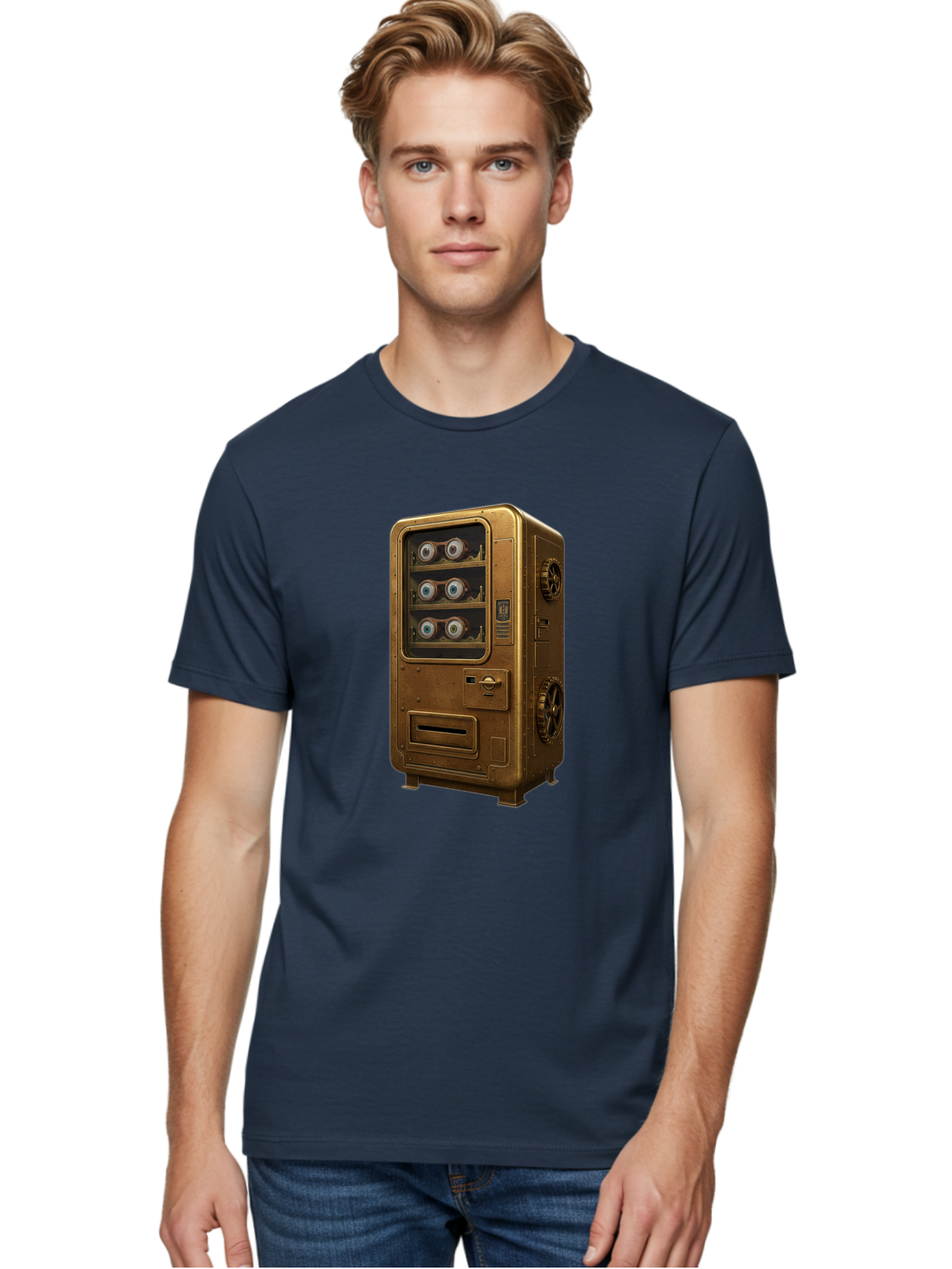 Vending-Machine-3 Men'S Graphic Tee, 100% Cotton, Comfortable Casual Summer Wear, Machine Washable, Vintage Camera, Old Camera, Antique Camera, Black Camera, Classic Photography, Photography Equipment, Nostalgic Device, Film Camera, Camera Art Bal561 21