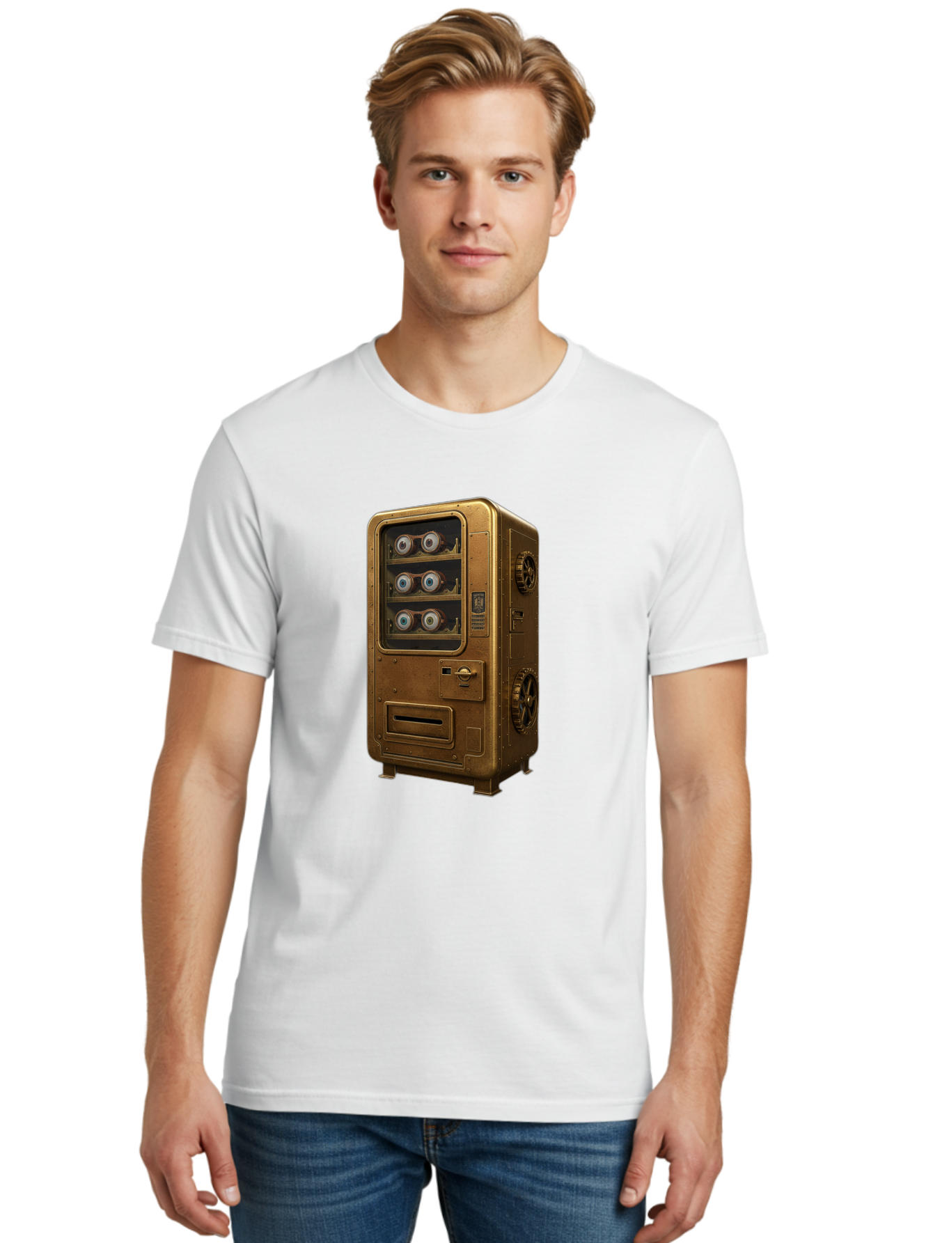 Vending-Machine-3 Men'S Graphic Tee, 100% Cotton, Comfortable Casual Summer Wear, Machine Washable, Vintage Camera, Old Camera, Antique Camera, Black Camera, Classic Photography, Photography Equipment, Nostalgic Device, Film Camera, Camera Art Bal561 18